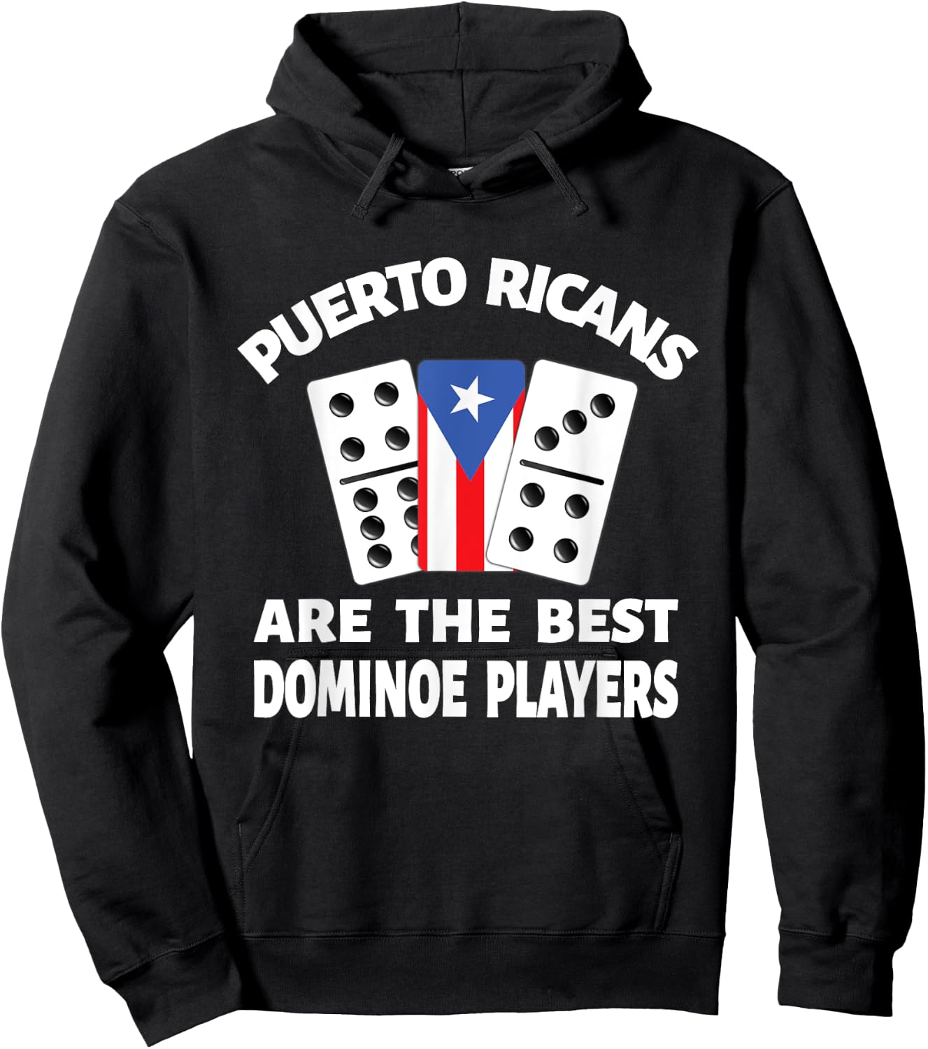 Puerto Rico Flag Domino Puerto Rican Dominoes Train Boricua Hoodie - Hoodie | Black