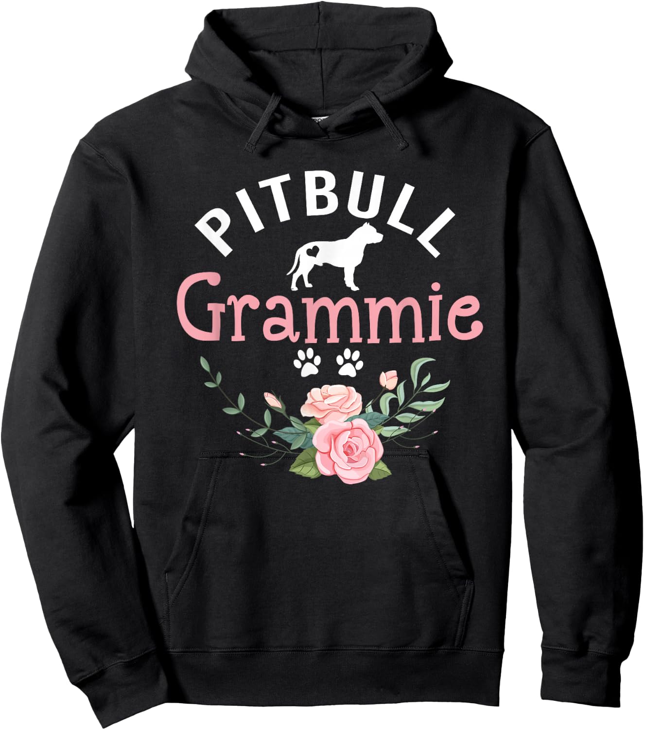 Pitbull Grammie Dog Gifts Grandma Pit Bull Dog Lovers Owners Hoodie - Hoodie | Black