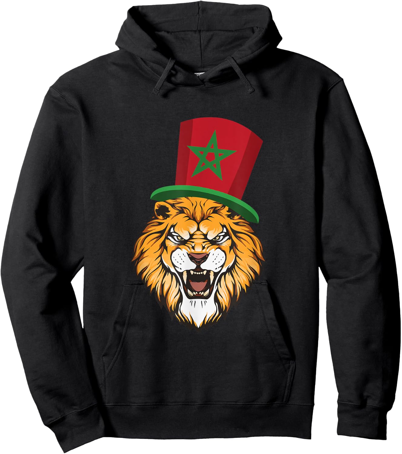 Morocco Flag Moroccan Soccer Supporter women kids Hoodie - Hoodie | Black