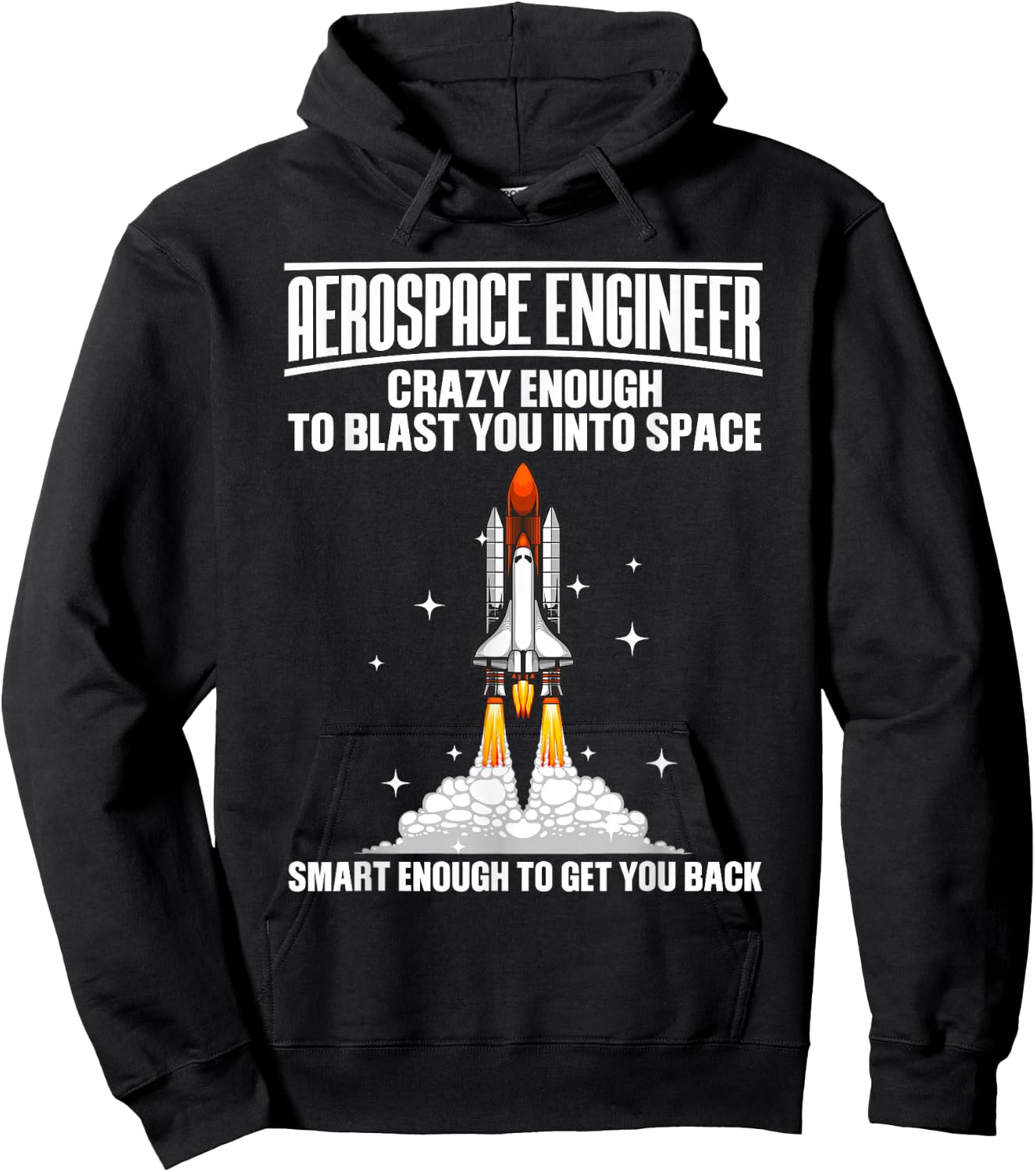 Cool Aerospace Engineer Art Women Aeronautical Space Hoodie - Hoodie | Black