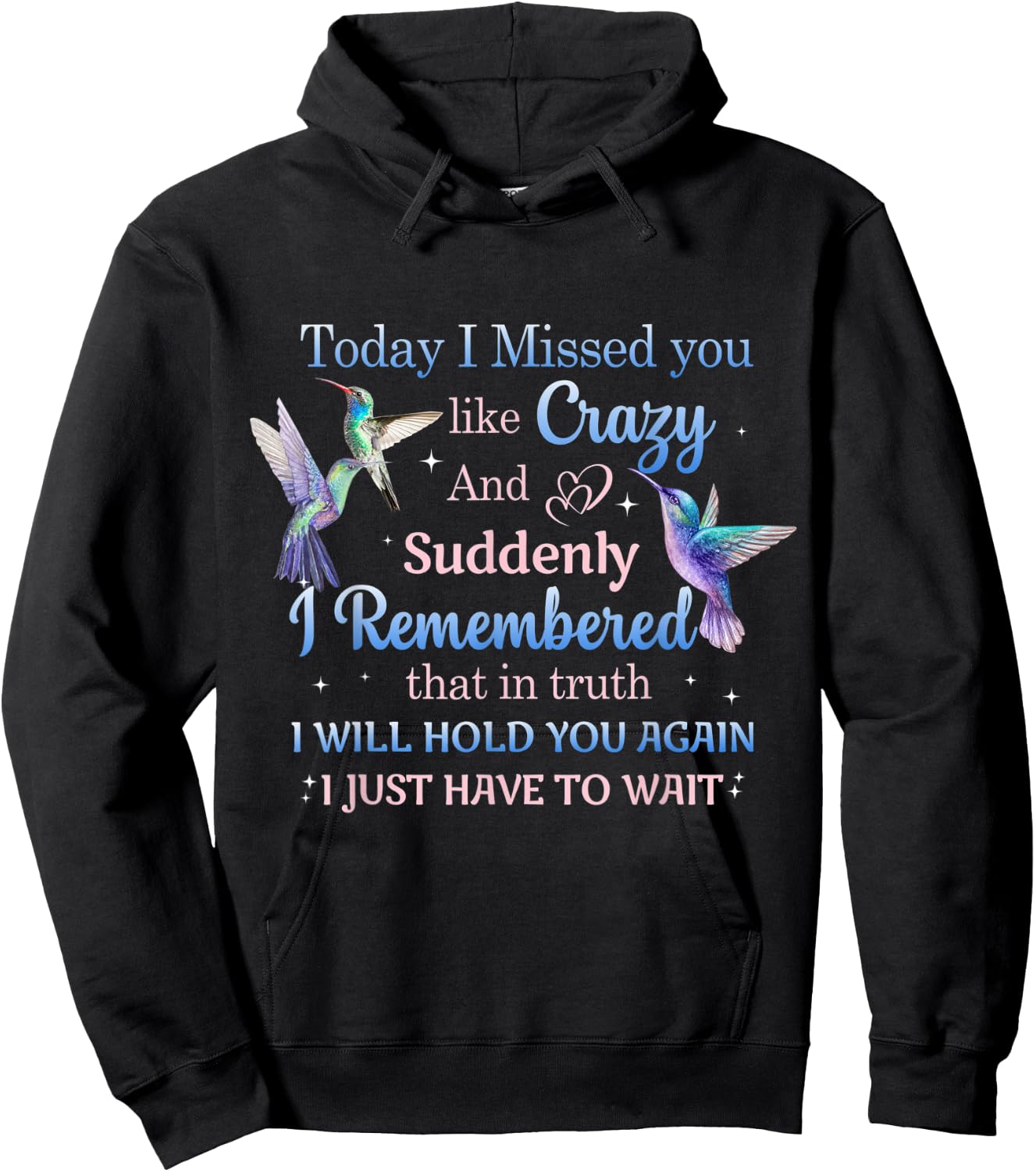 Today I Missed You Like Crazy - Humming Bird Lover Hoodie - Hoodie | Black