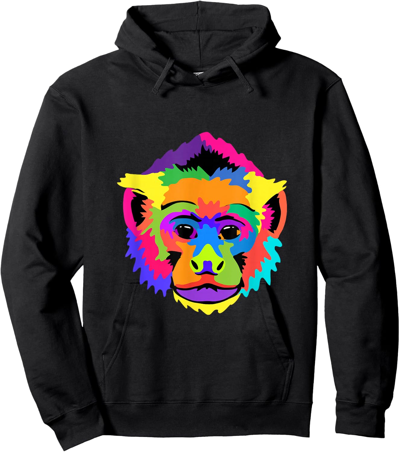 Pop Art Capuchin Monkey Hoodie - Hoodie | Black