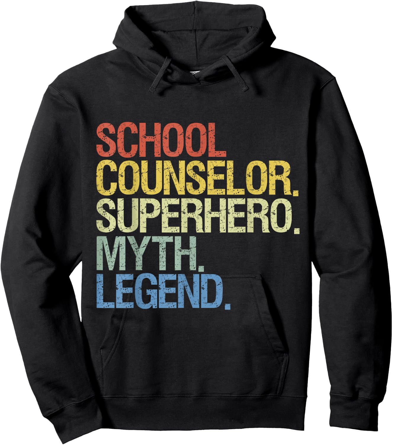 School counselor superhero myth legend Hoodie - Hoodie | Black