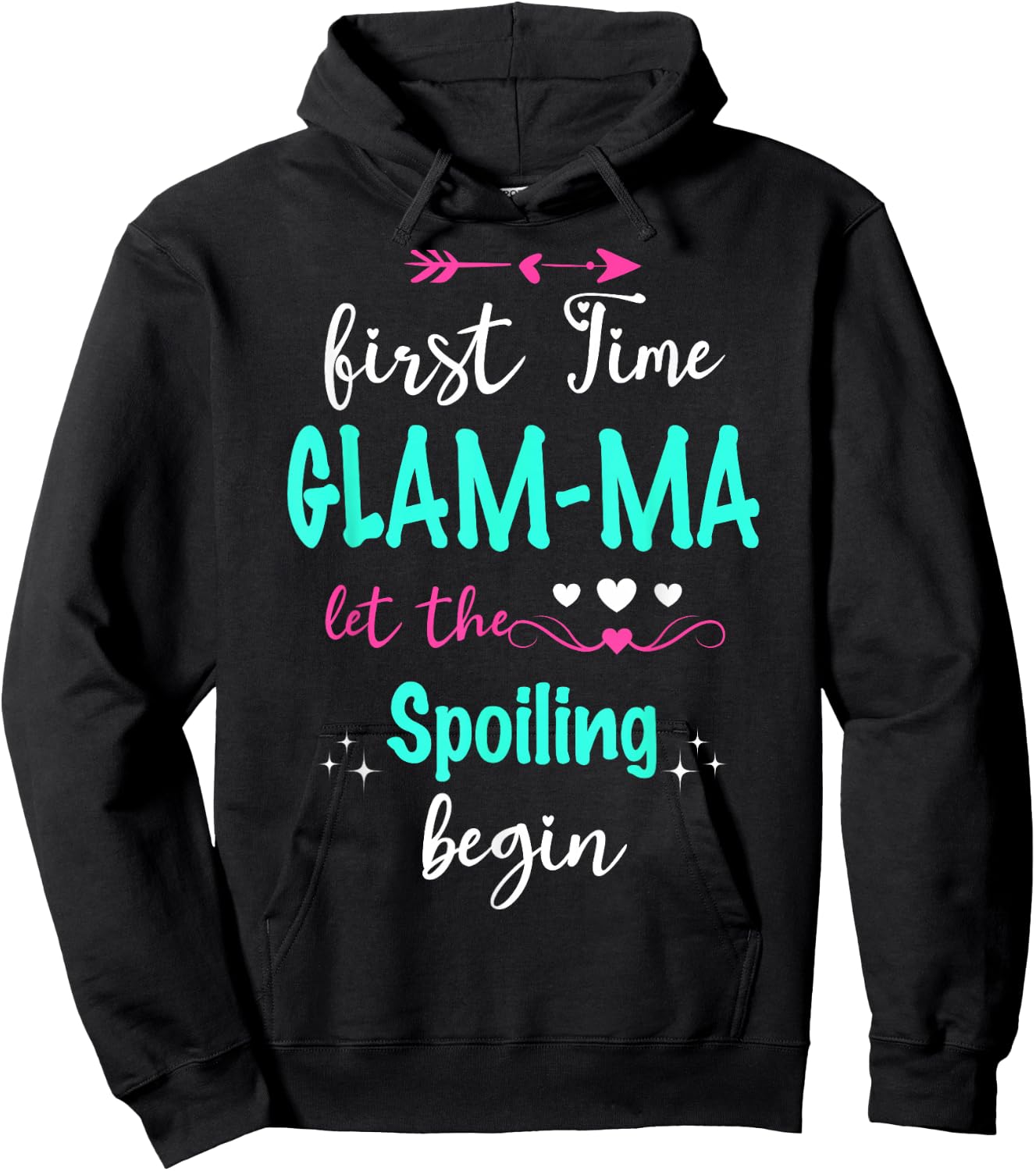 First Time Glam-ma Let The Spoiling Begin Matching Family Hoodie - Hoodie | Black