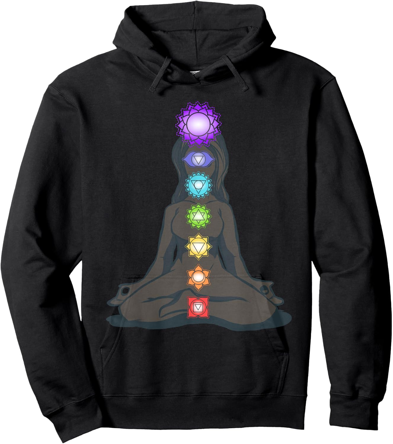 Yoga Meditation Spiritual Body Energy Chakra Hoodie - Hoodie | Black