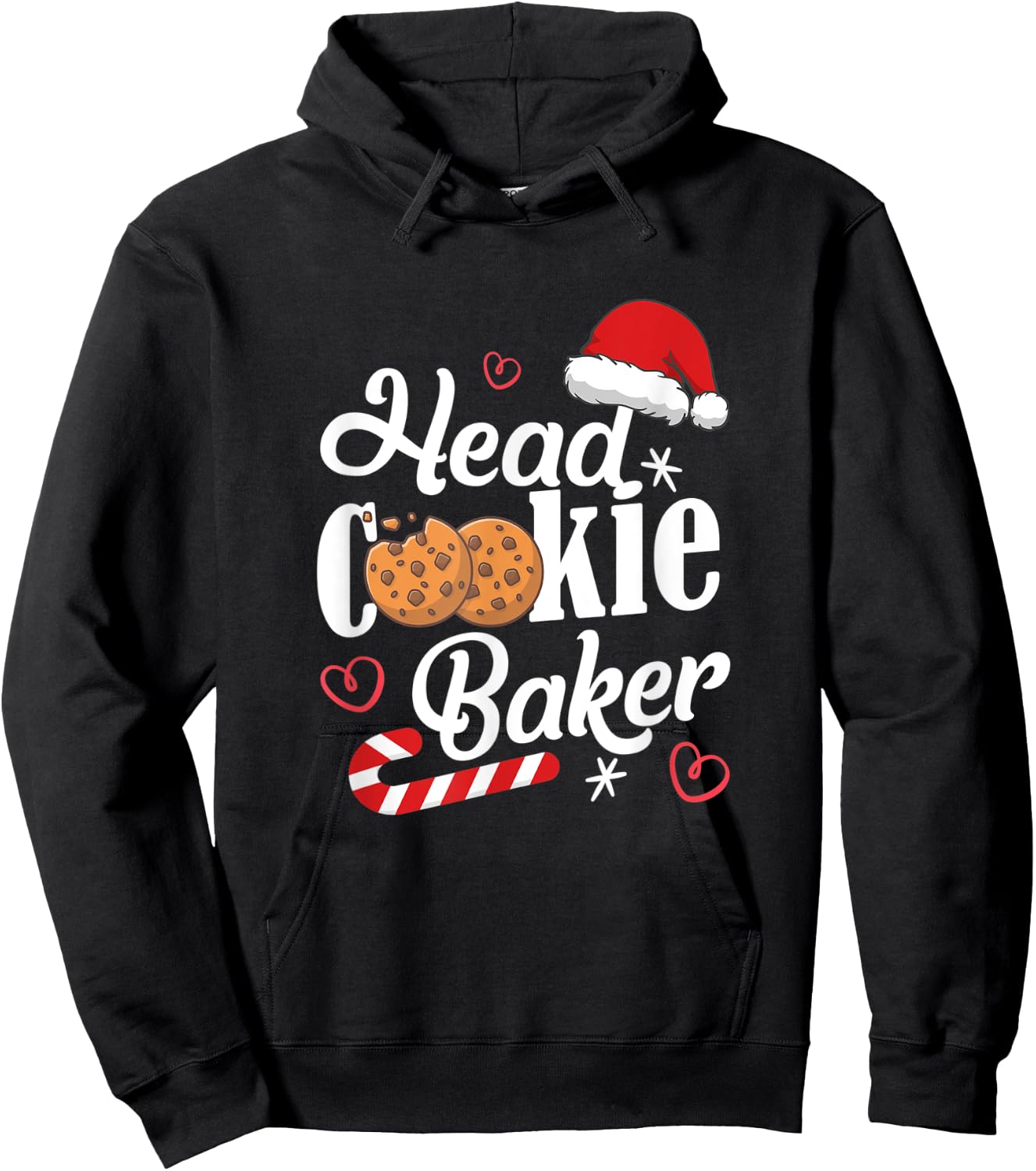 Head Cookie Baker Christmas Hoodie - Hoodie | Black