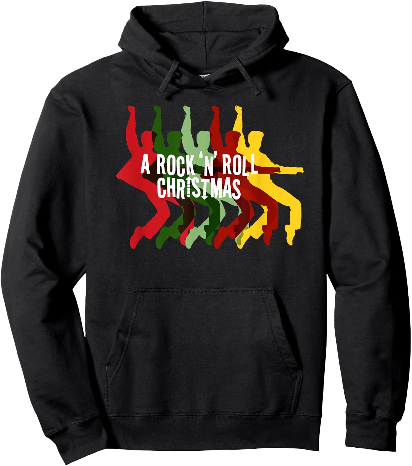 Elvis Presley Official A Rock 'N' Roll Christmas Hoodie - Hoodie | Black