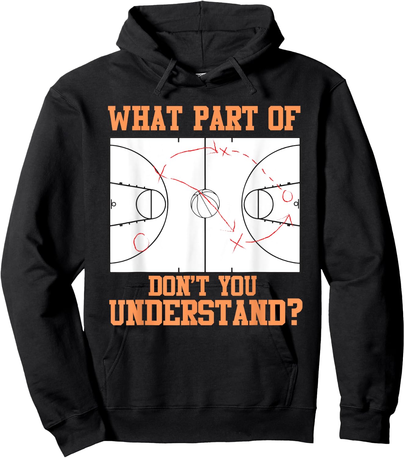 Funny Basketball Coach Design Men Women Ball Game Trainers Hoodie - Hoodie | Black