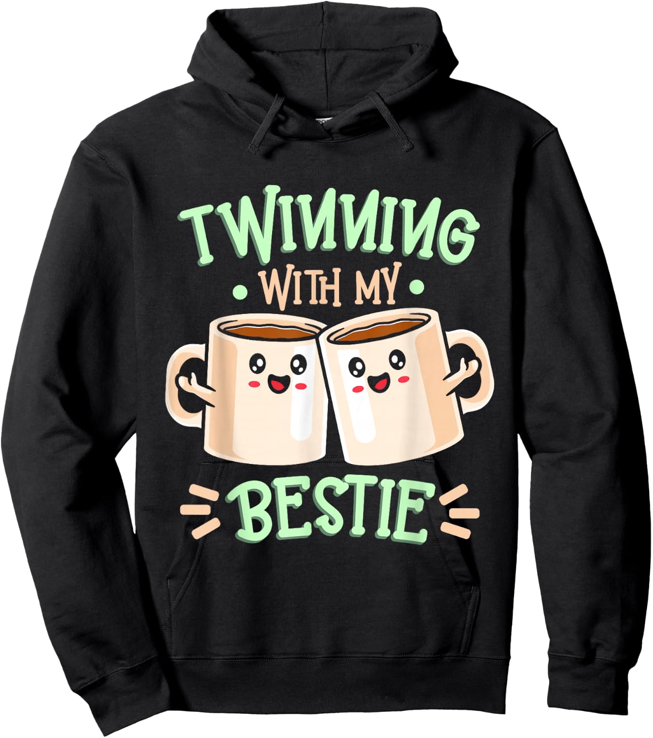 Matching Twin Spirit Week Twinning With My Bestie Coffee Hoodie - Hoodie | Black