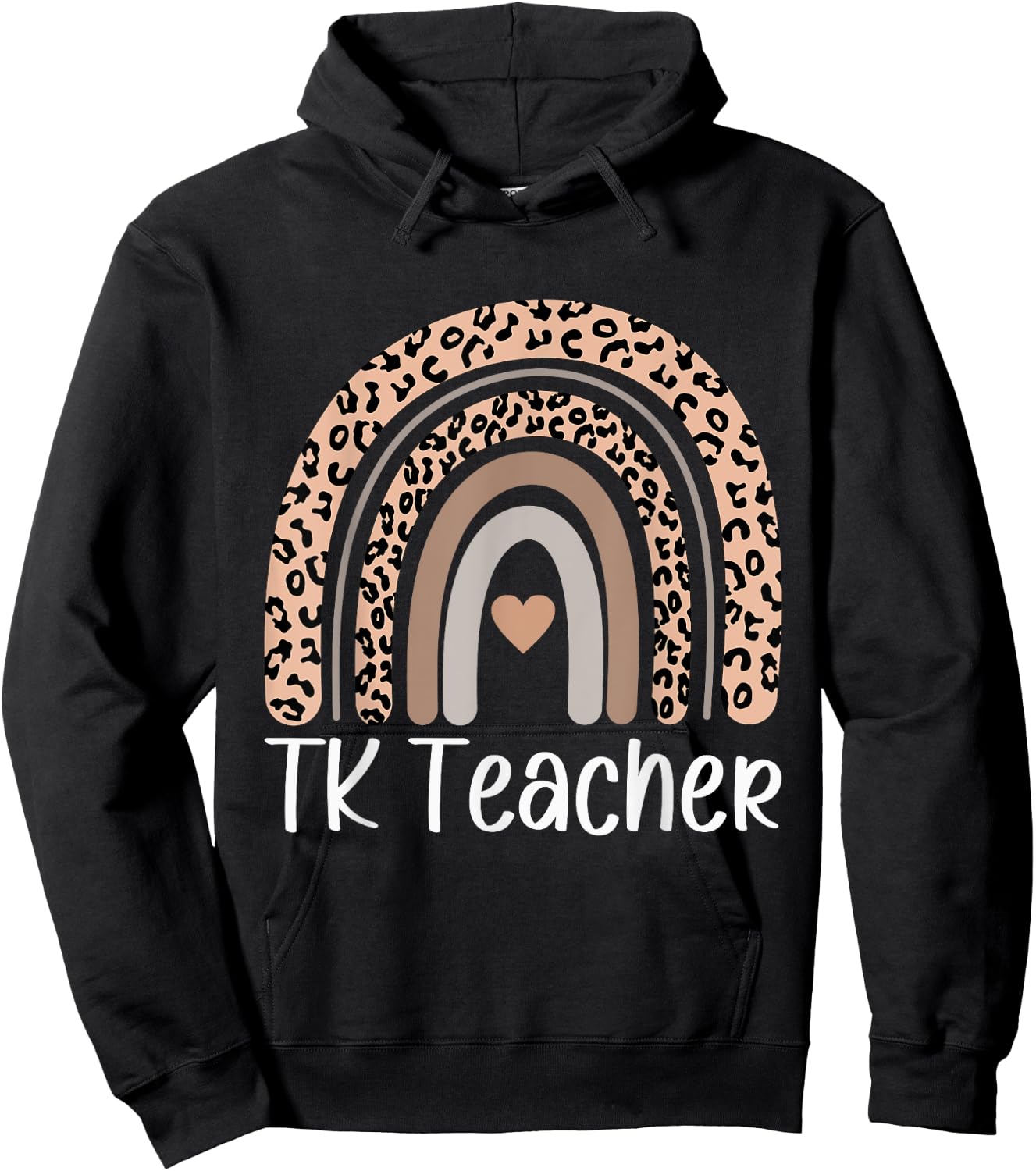 TK Teacher Rainbow Back To School Cute Teacher Men Women Hoodie - Hoodie | Black