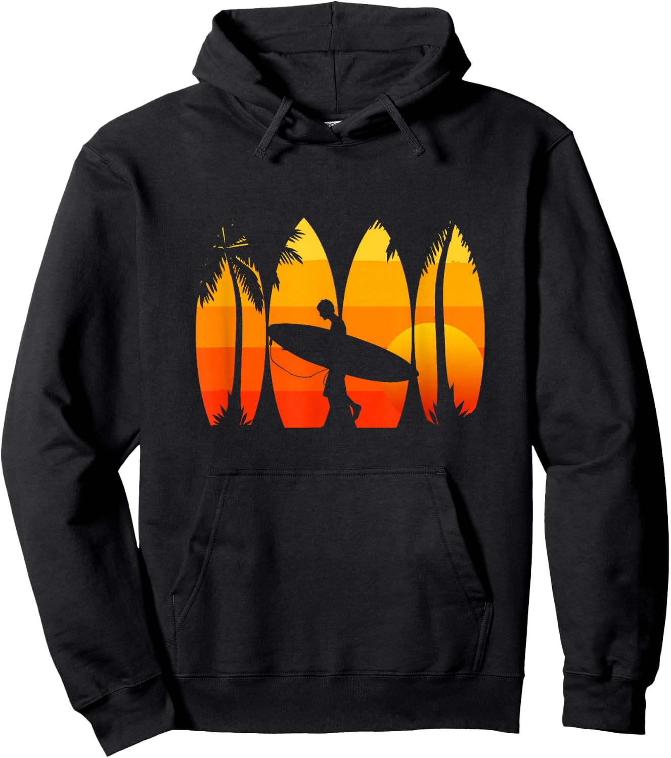 Surfing Surf Apparel - Surfer Surf Hoodie - Hoodie | Black