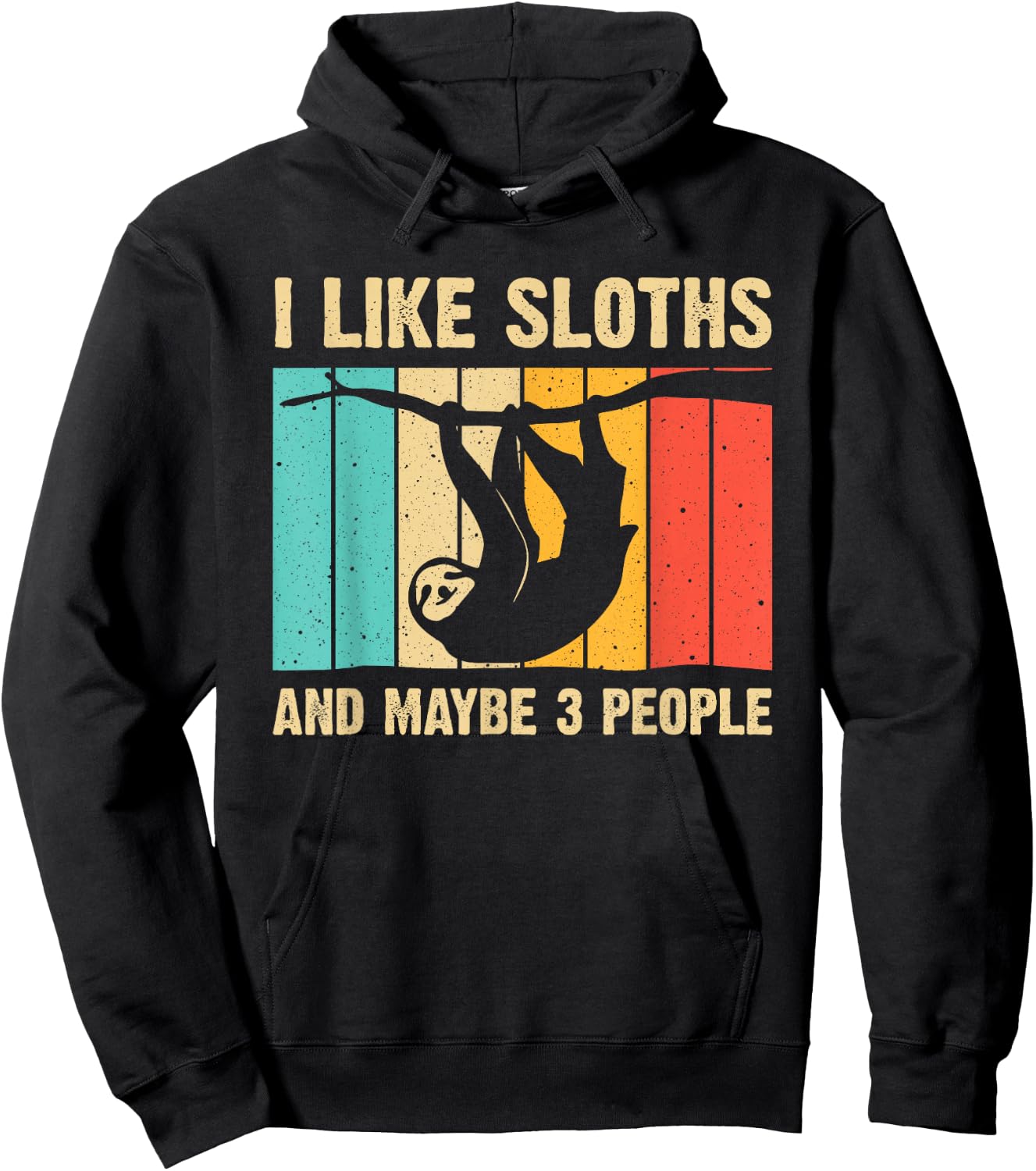 Funny Sloth Design for Sloth Lover Men Women Kids Introvert Hoodie - Hoodie | Black