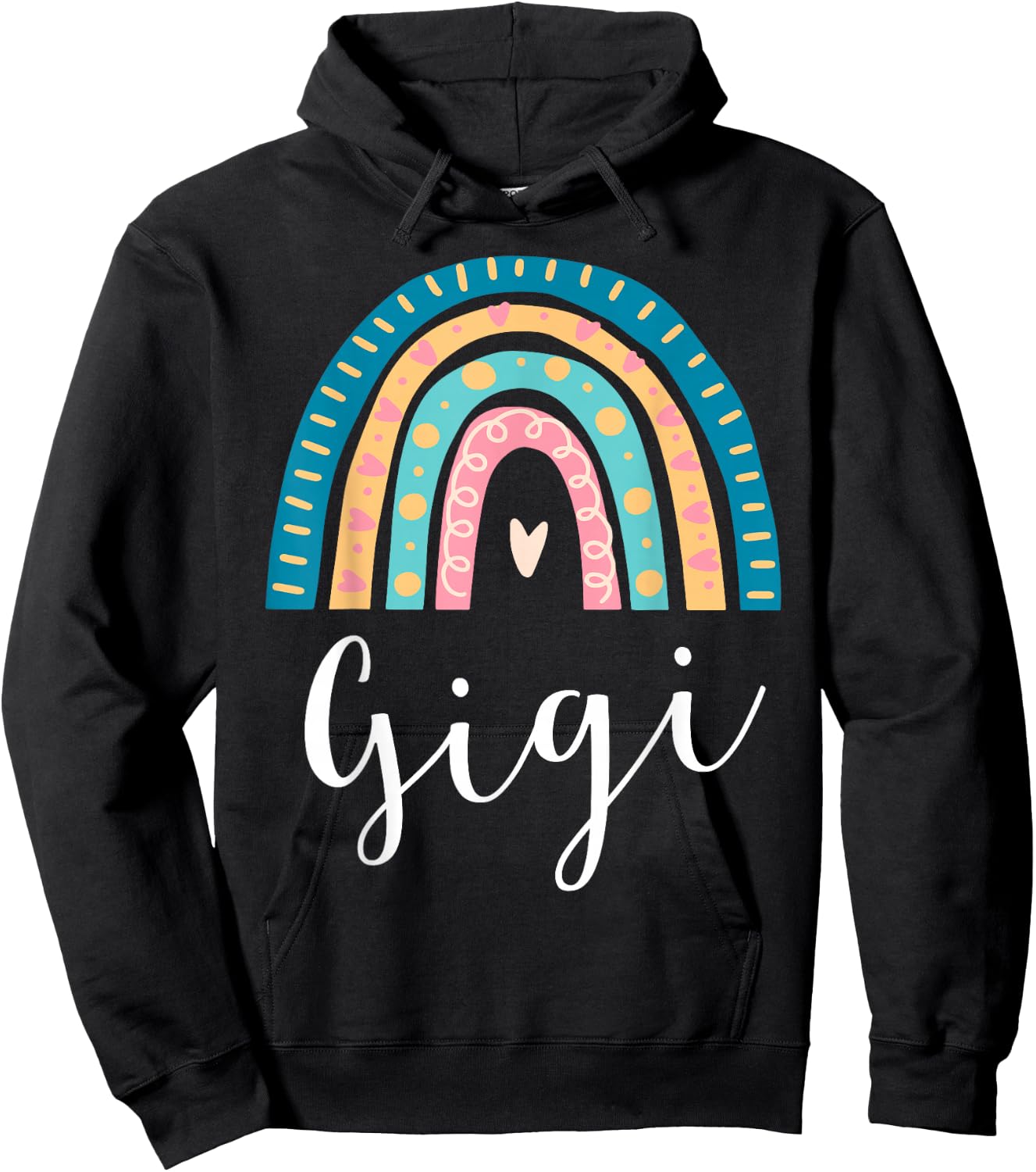 Gigi Rainbow Gifts For Grandma Family Matching Birthday Hoodie - Hoodie | Black