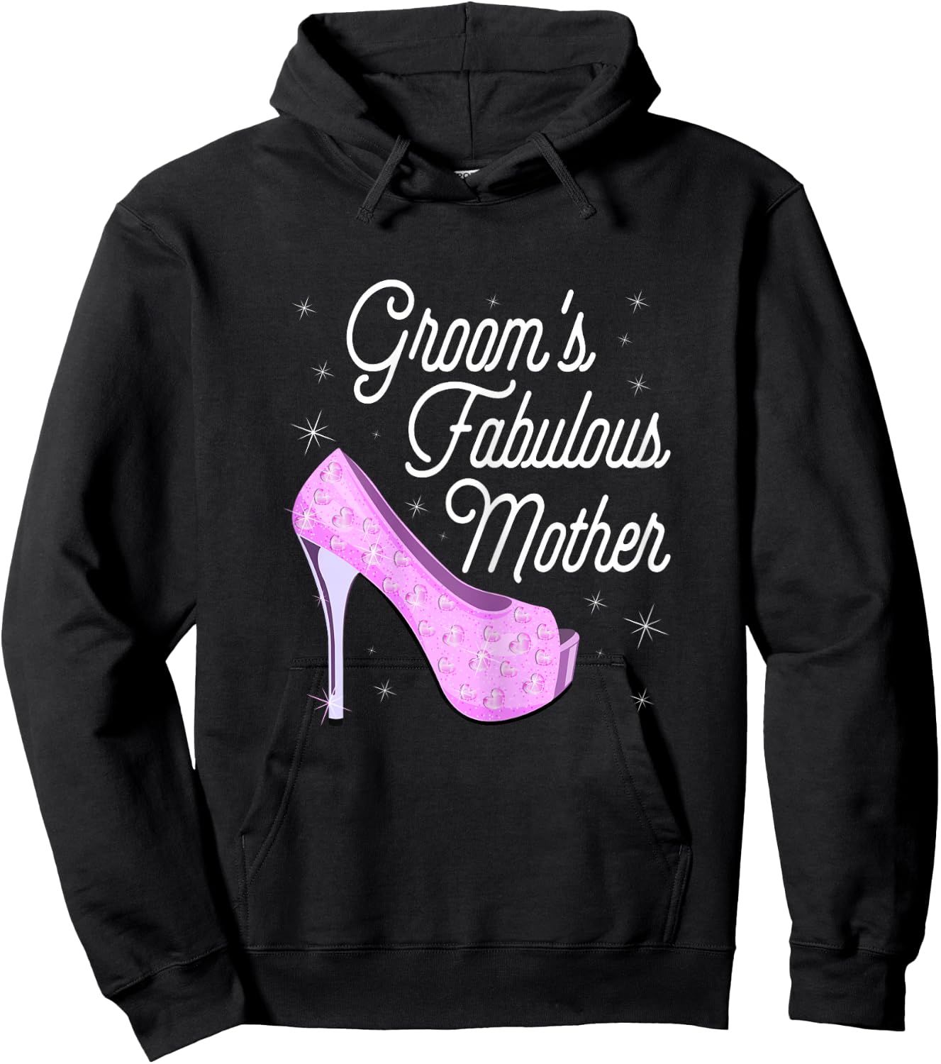 Groom's Fabulous Mother - Cute Wedding Marriage Groom Mom Hoodie - Hoodie | Black
