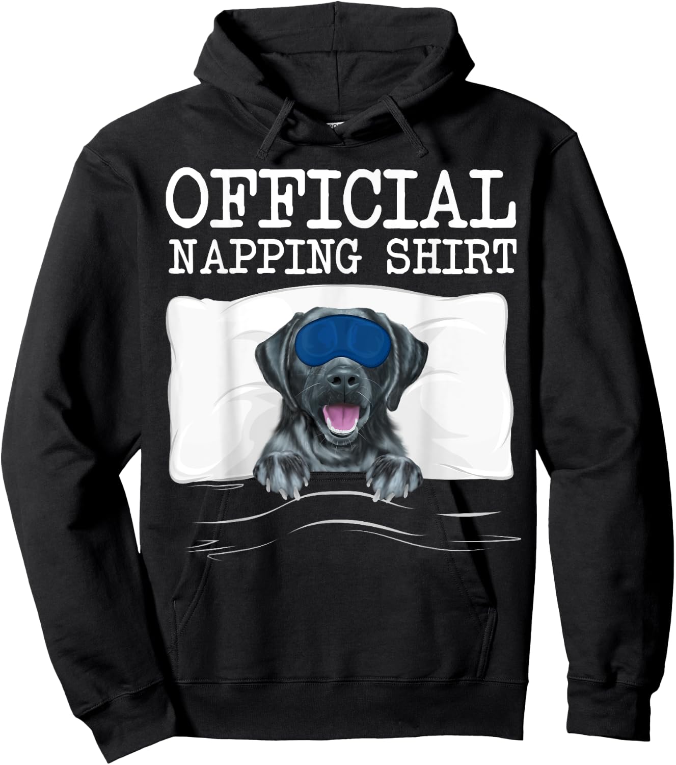 Sleeping Black Labrador Retriever Sleep Official Napping Hoodie - Hoodie | Black