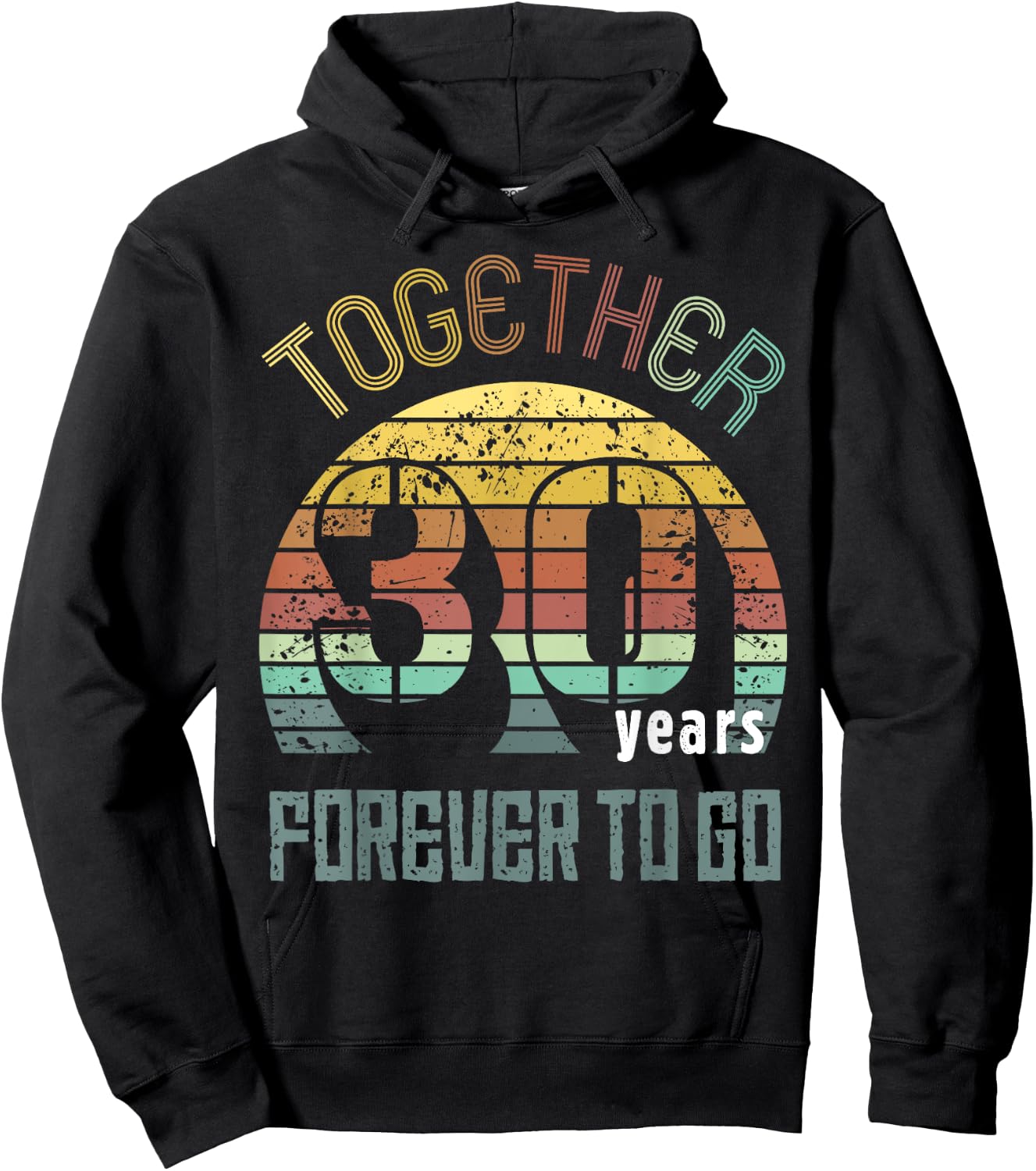 30th Years Wedding Anniversary Gifts For Couples Matching 30 Hoodie - Hoodie | Black