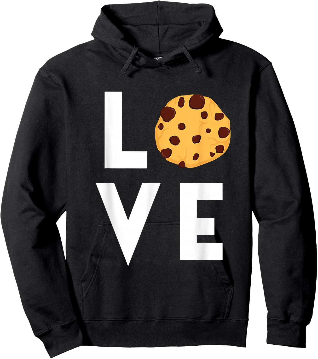 Cute I Love Chocolate Chip Cookies Funny Baking Gift Foodie Hoodie - Hoodie | Black