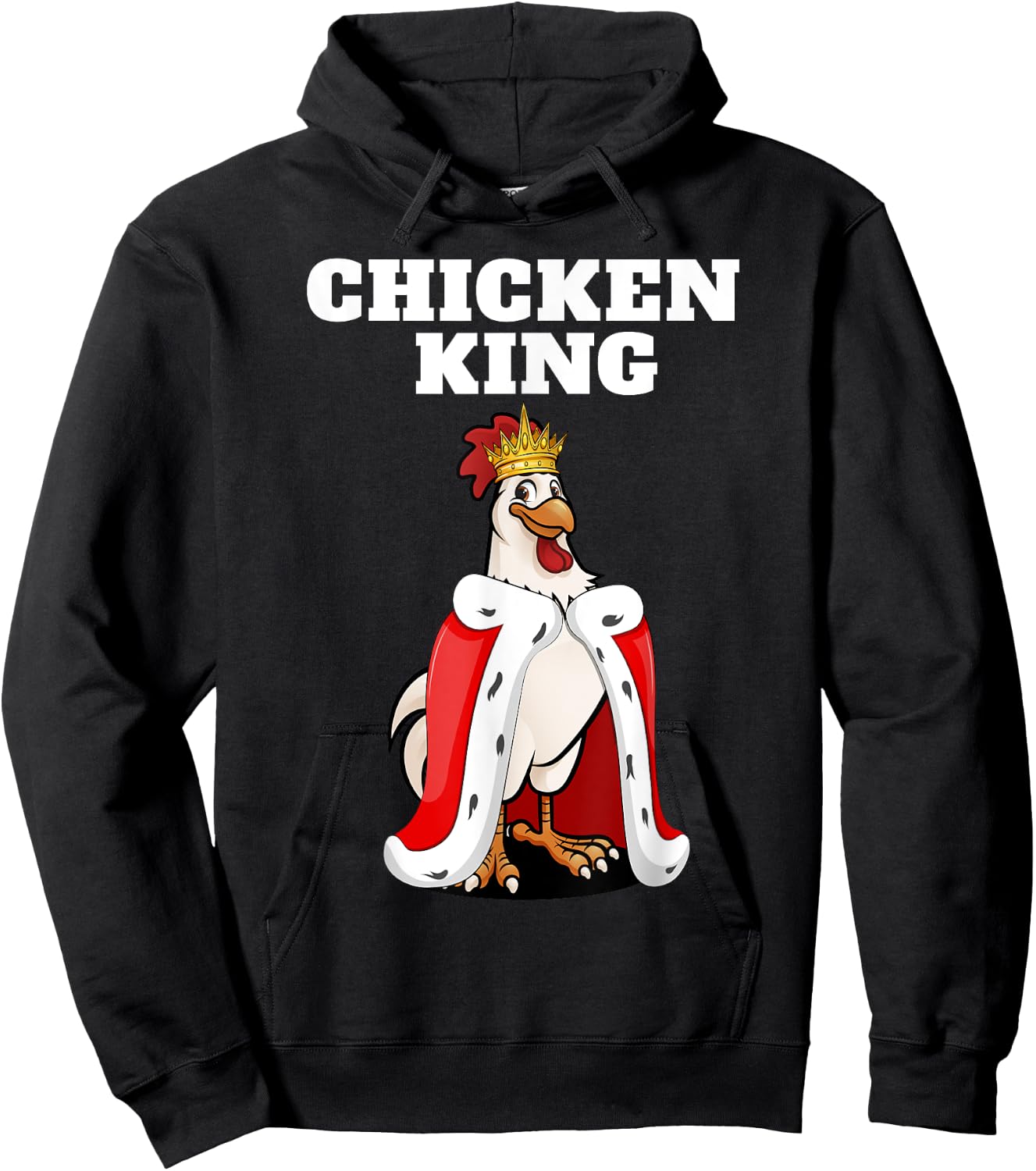 Chicken King | Chicken | Boys Chicken Hoodie - Hoodie | Black