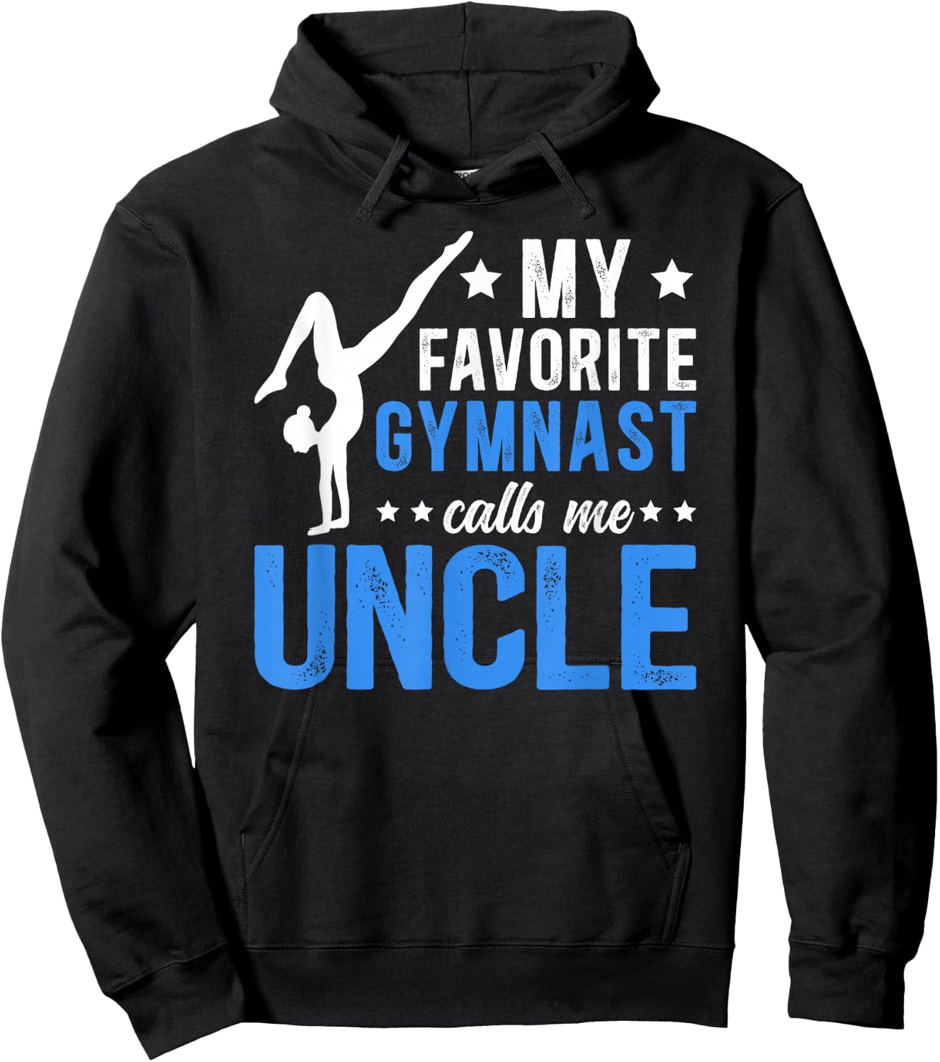 Proud Gymnastics Uncle Of A Gymnast Uncle Hoodie - Hoodie | Black