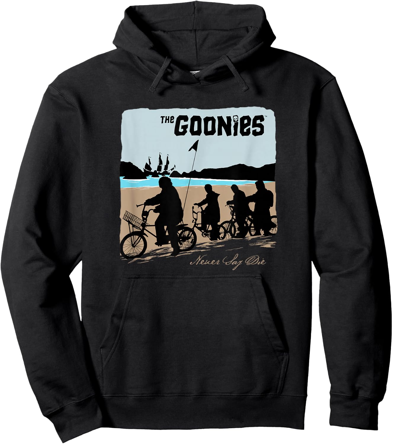 The Goonies Beach Silhouettes Hoodie - Hoodie | Black