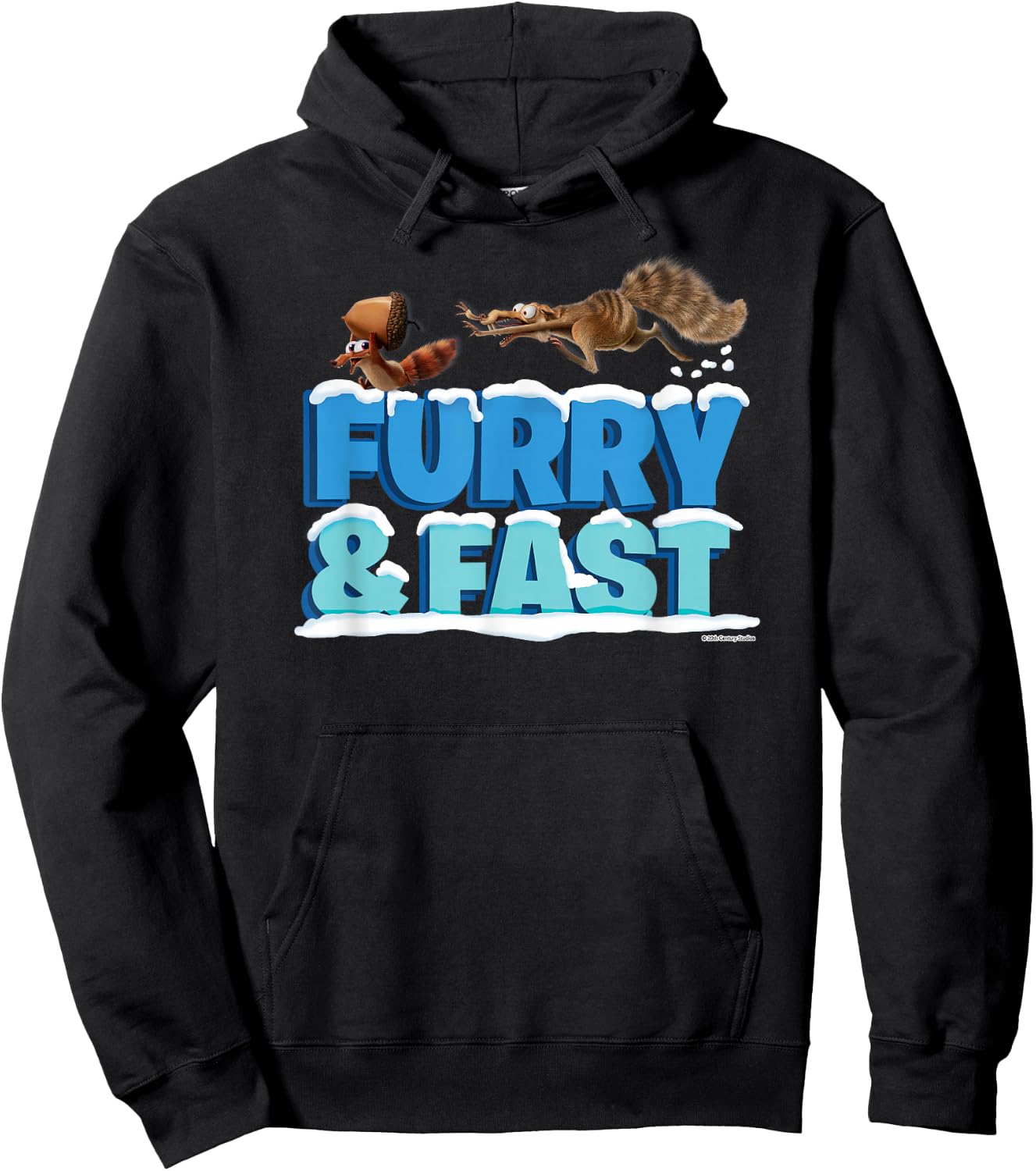 Ice Age The Adventures of Buck Wild Baby Scrat Furry Fast Hoodie - Hoodie | Black