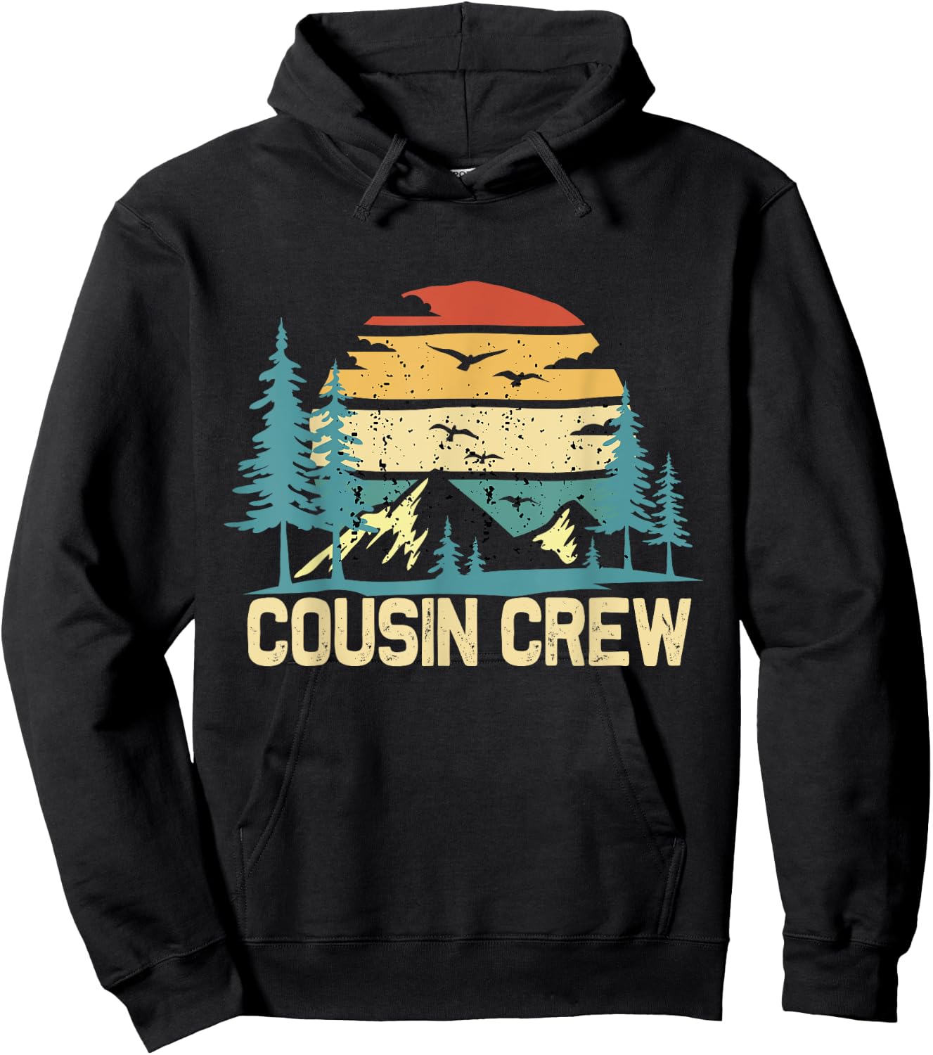 Cousin Crew Camping Friends Summer Family Vacation Men Women Kids Hoodie - Hoodie | Black