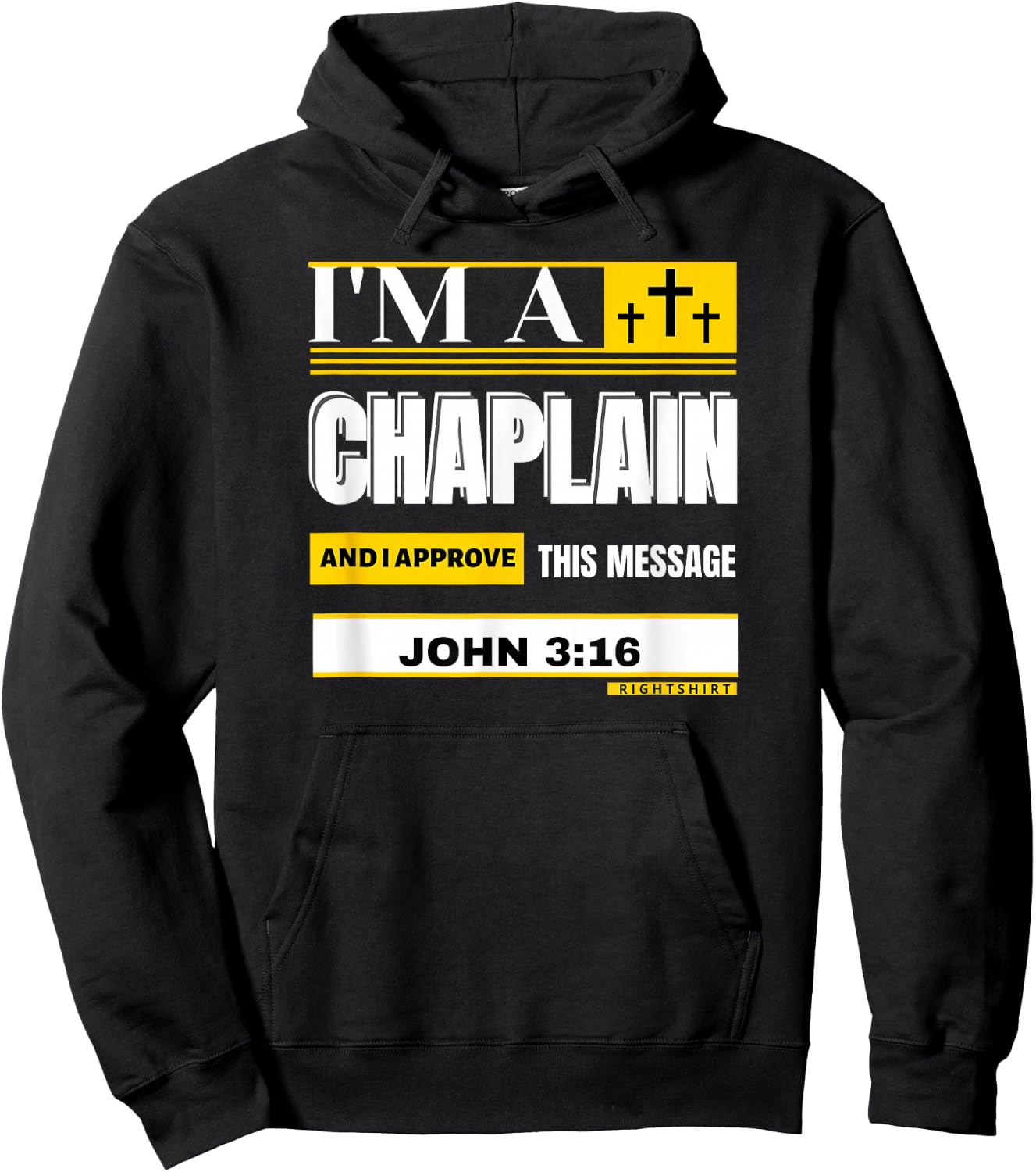 ARMY NAVY CHAPLAIN Appreciation Christian MESSAGE JOHN 3:16 Hoodie - Hoodie | Black