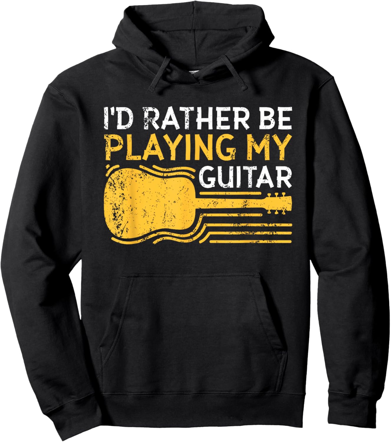 I'd Rather Be Playing My Guitar Hoodie - Hoodie | Black