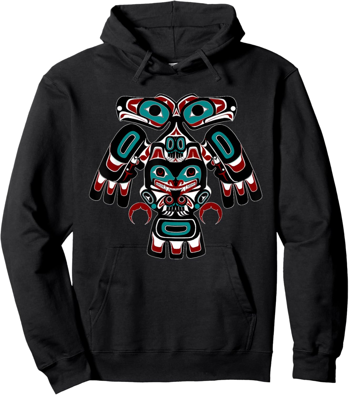 Alaska Native American Indian Tlingit Eagle Bear Clan Hoodie - Hoodie | Black