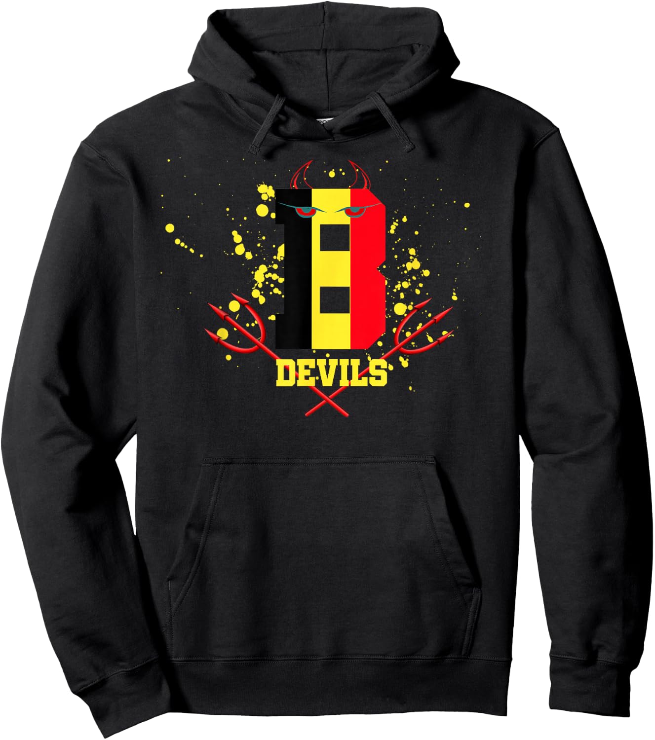 Belgium Devils Soccer Sport Hoodie - Hoodie | Black