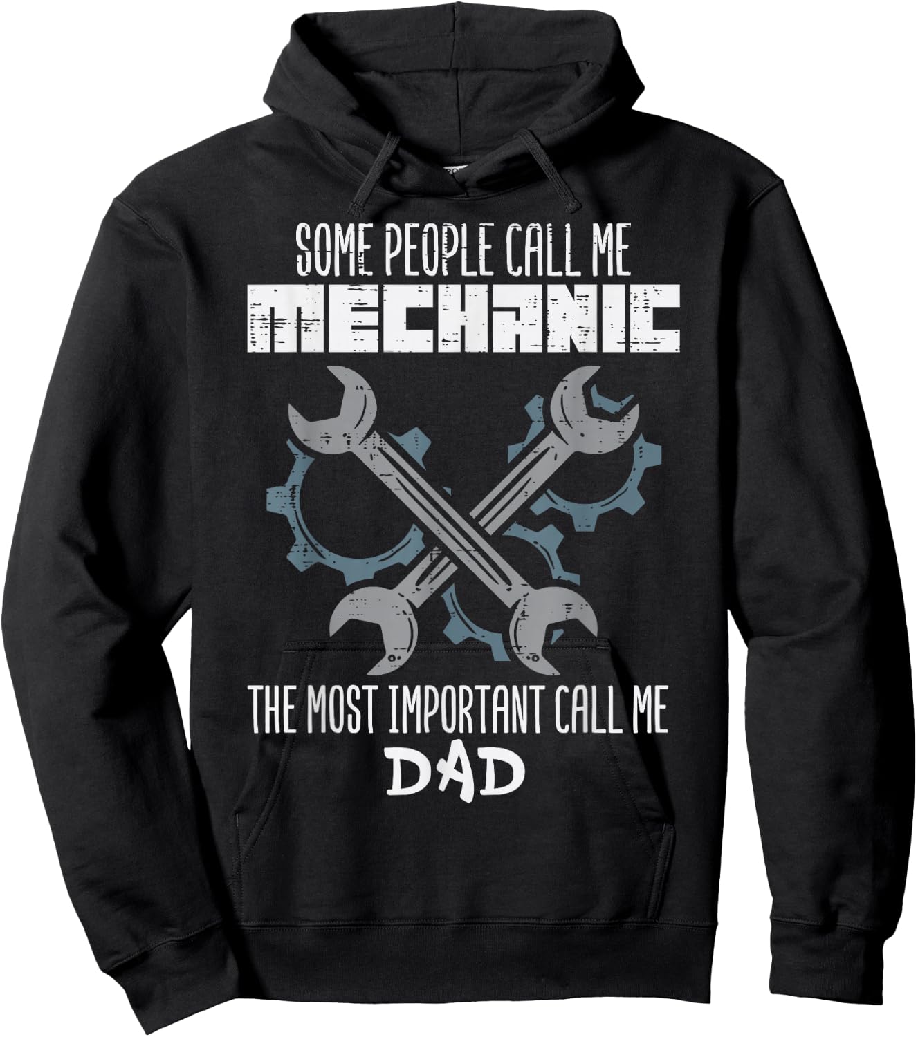 Some People Call Me Mechanic Dad Fathers Day Papa Daddy Men Hoodie - Hoodie | Black