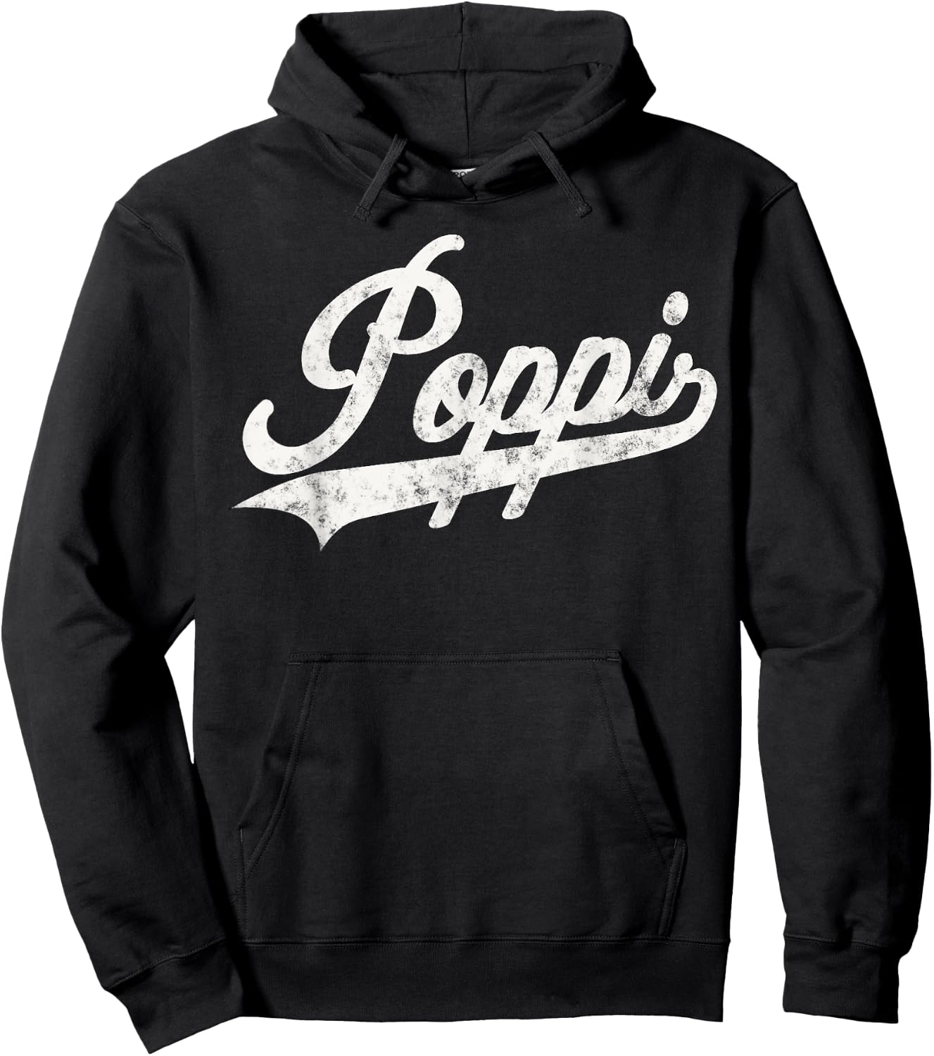 Poppi Retro Style Father’s day Gift Funny Poppi Grandpa Hoodie - Hoodie | Black