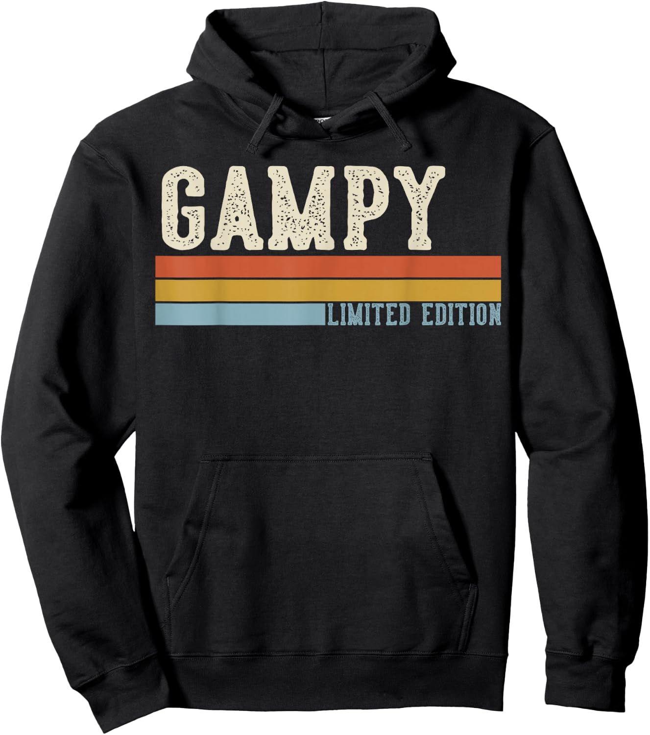 Gampy Vintage Grandpa Retro Fathers Day Hoodie - Hoodie | Black