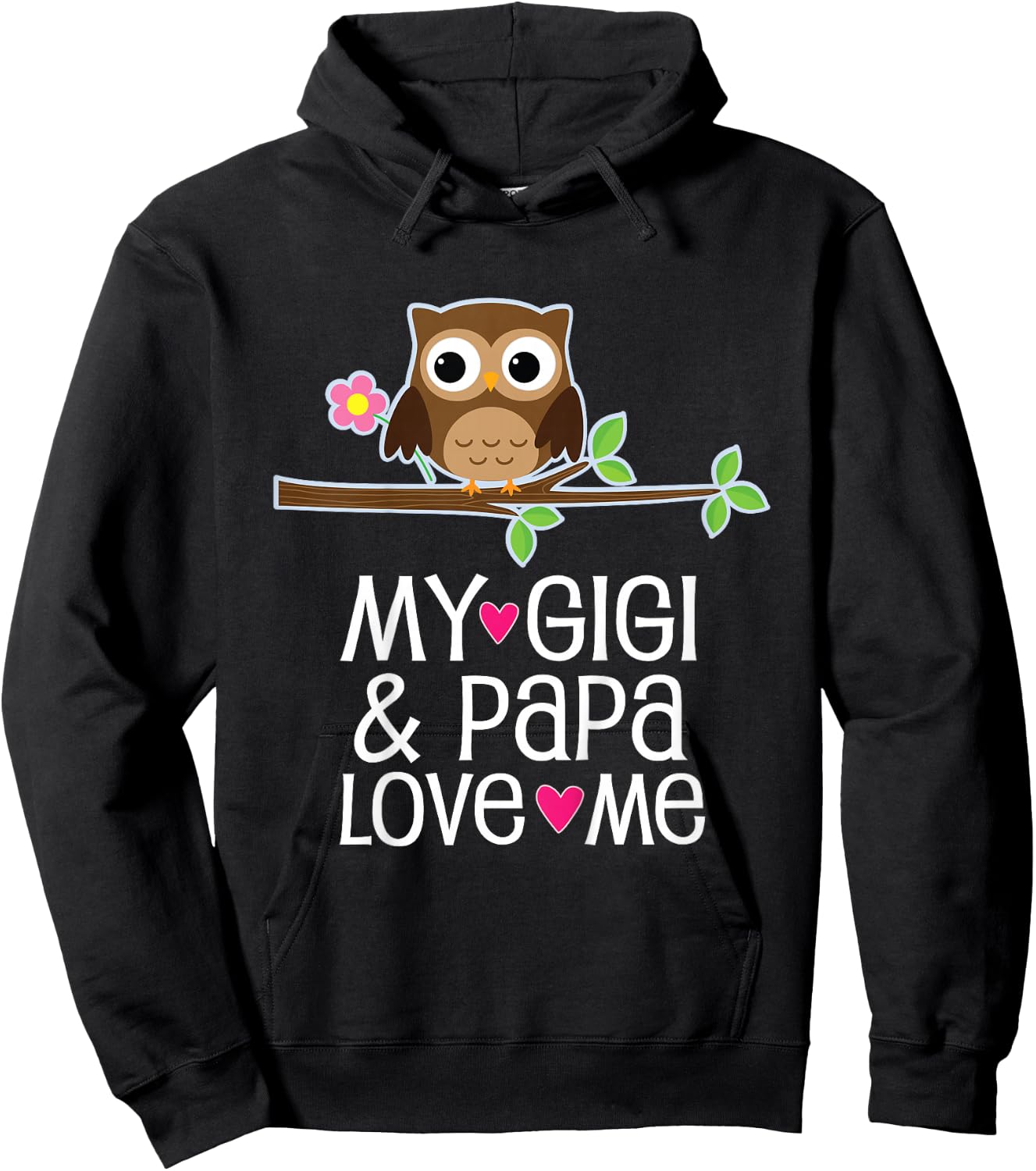 My Gigi and Papa Love Me Grandchild Hoodie - Hoodie | Black