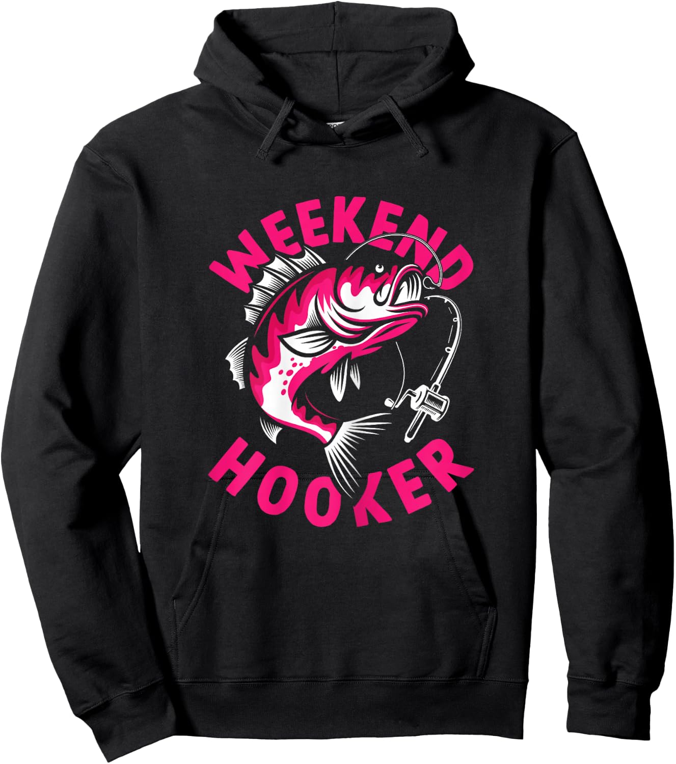 Fisher Girl Fishing Lover Weekend Hooker Hoodie - Hoodie | Black