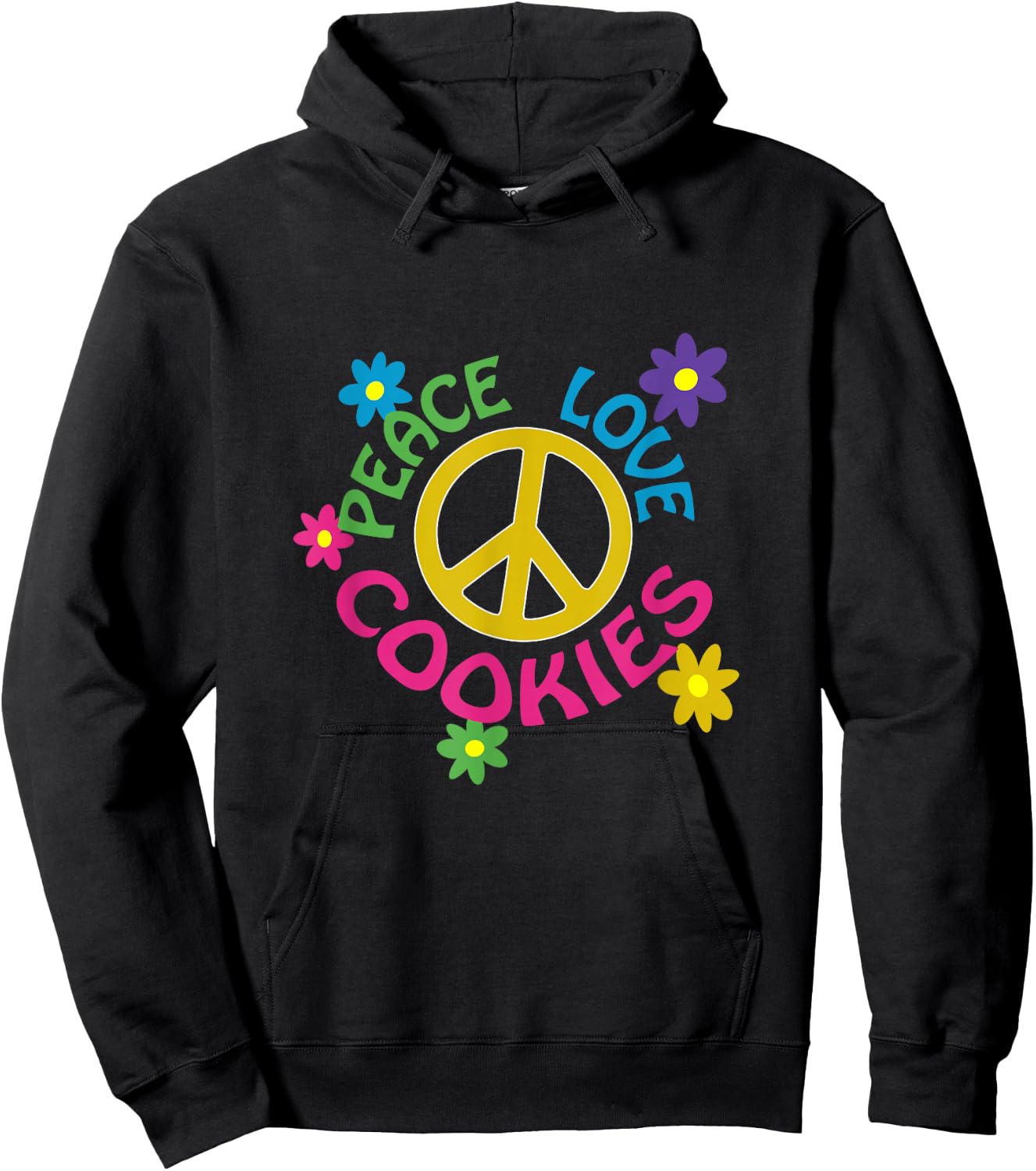 Peace Love Cookies Hoodie - Hoodie | Black