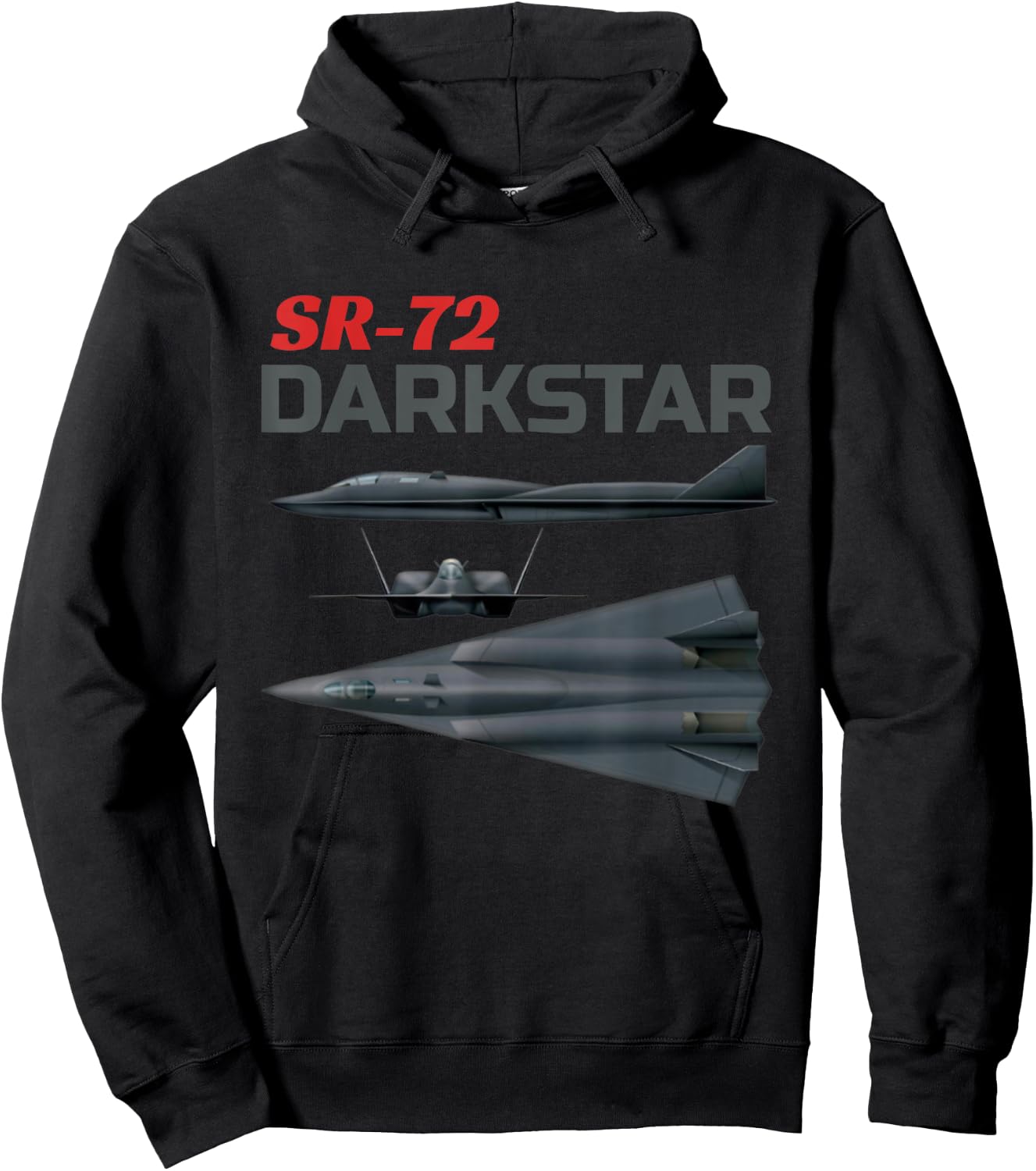 Fun American Military Aviation SR-72 Blackbird II In Action. Hoodie - Hoodie | Black