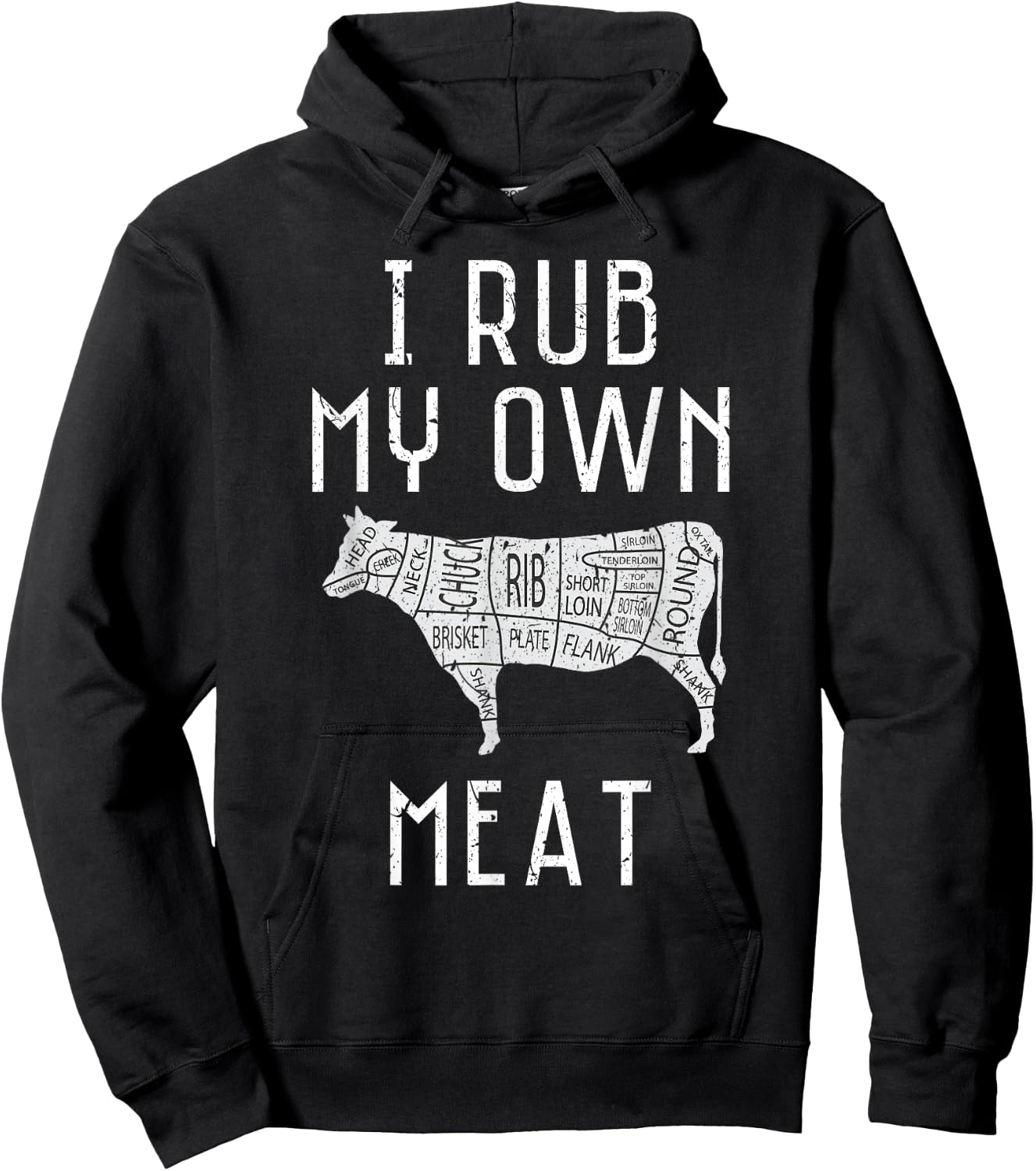 I Rub My Own Meat Funny Cooking BBQ Culinary Chef Gift Hoodie - Hoodie | Black