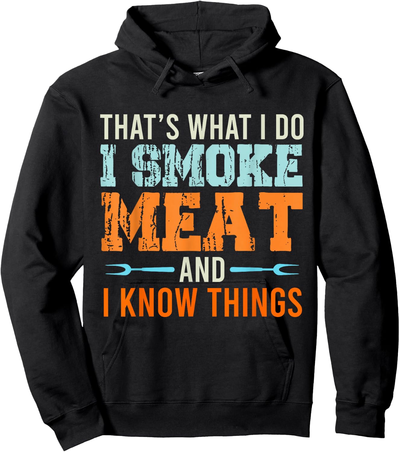 Grillmeister Gift Men's Smoker Smoke Vintage Hoodie - Hoodie | Black