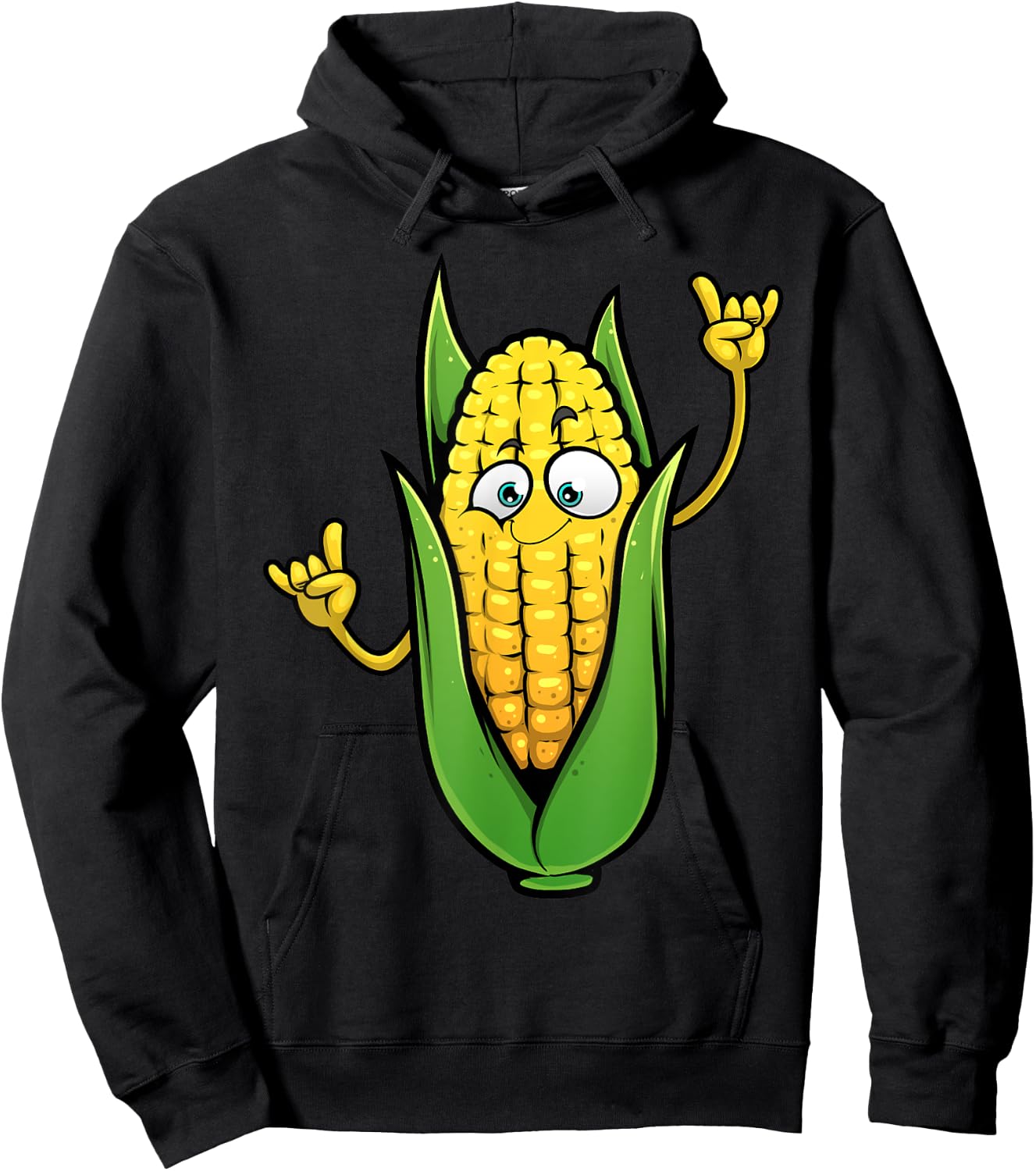 Funny Corn On The Cob Designs Women Farmers Food Hoodie - Hoodie | Black