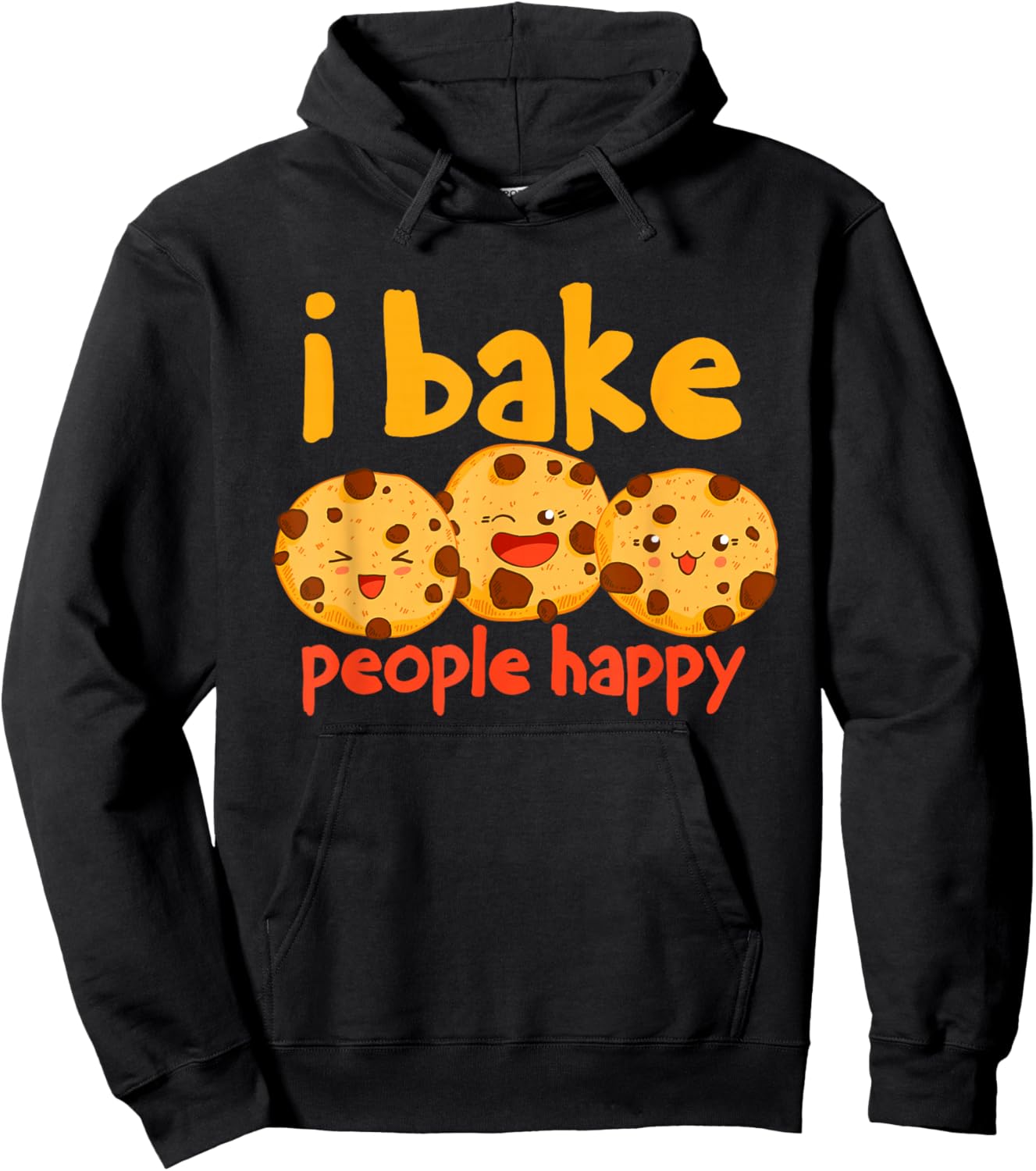 I Bake People Happy Baker Cookie Hoodie - Hoodie | Black