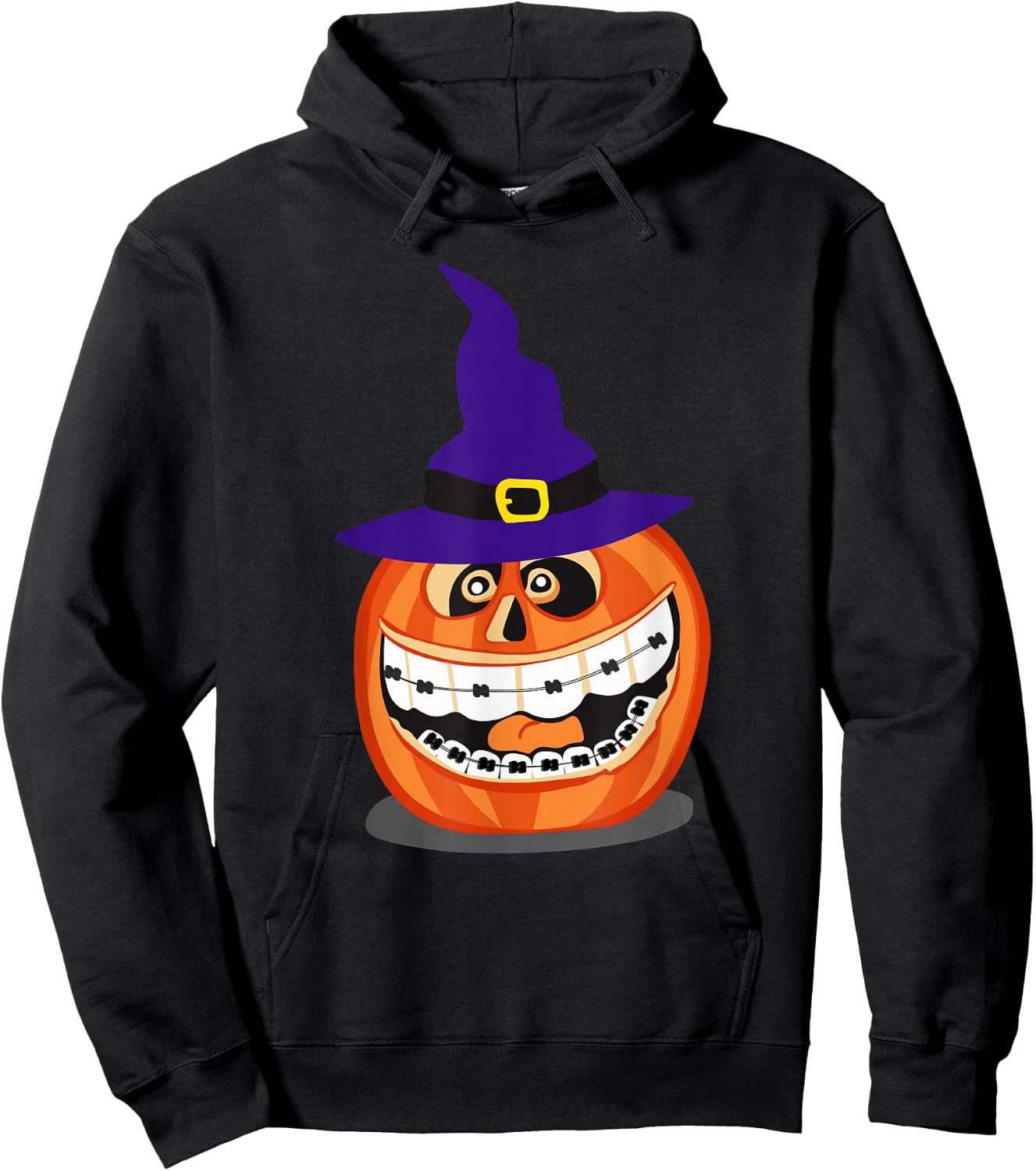 Funny Halloween Dentist Costume Teeth Pumpkin Dental Hoodie - Hoodie | Black
