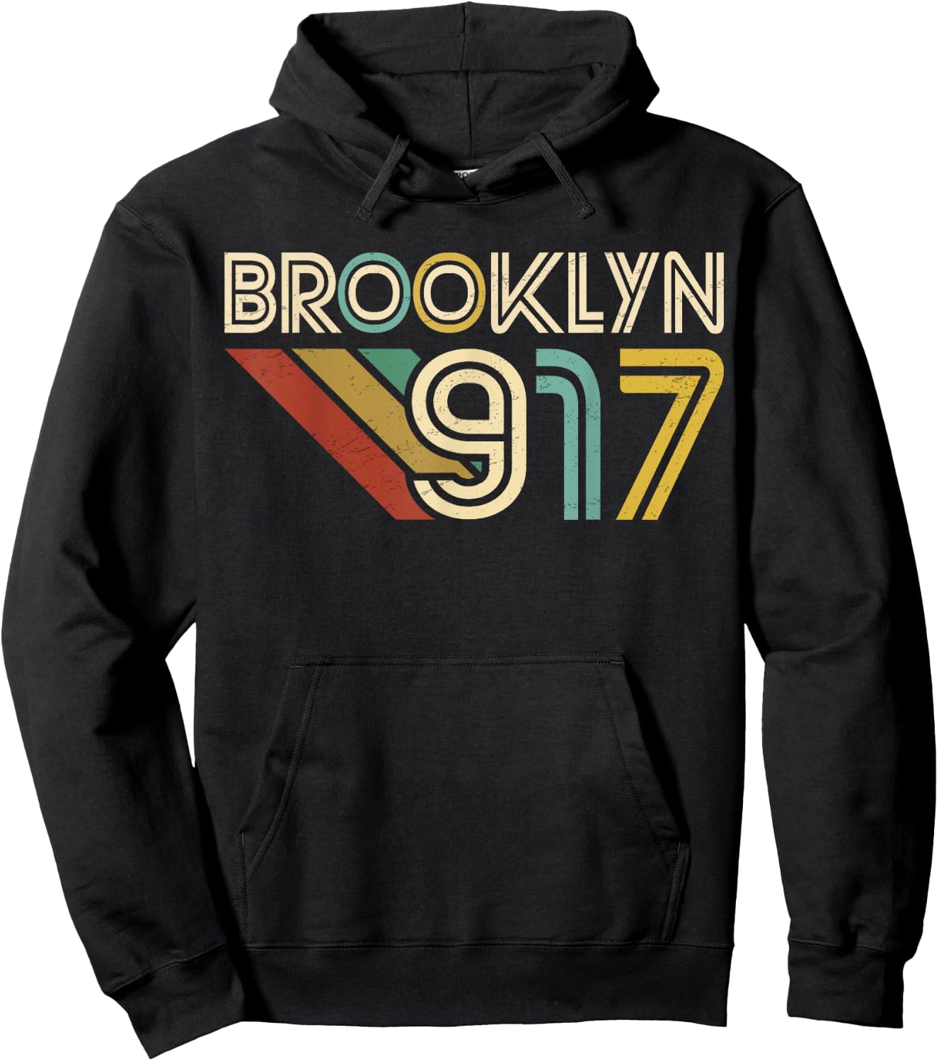 Brooklyn 917 New York City State Area Code, Vintage Brooklyn Hoodie - Hoodie | Black
