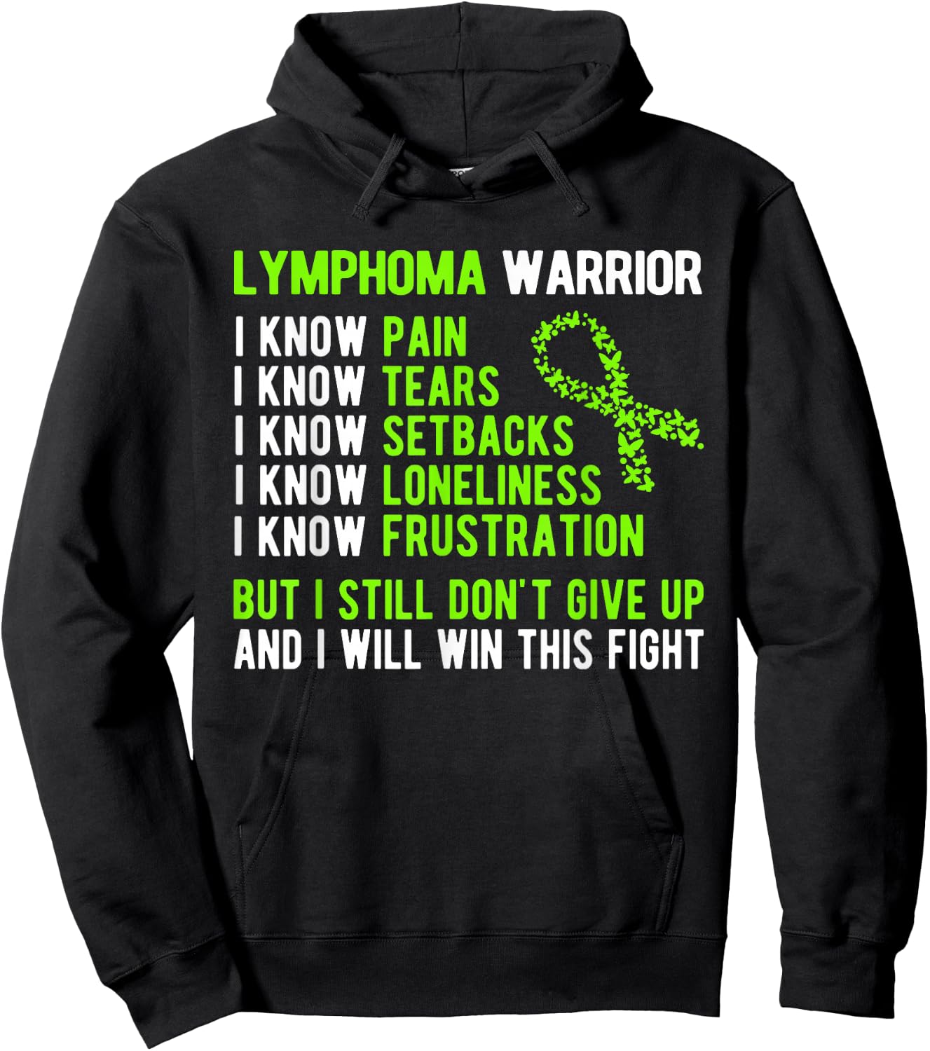 Lymphoma Warrior Lymphoma Awareness Hoodie - Hoodie | Black