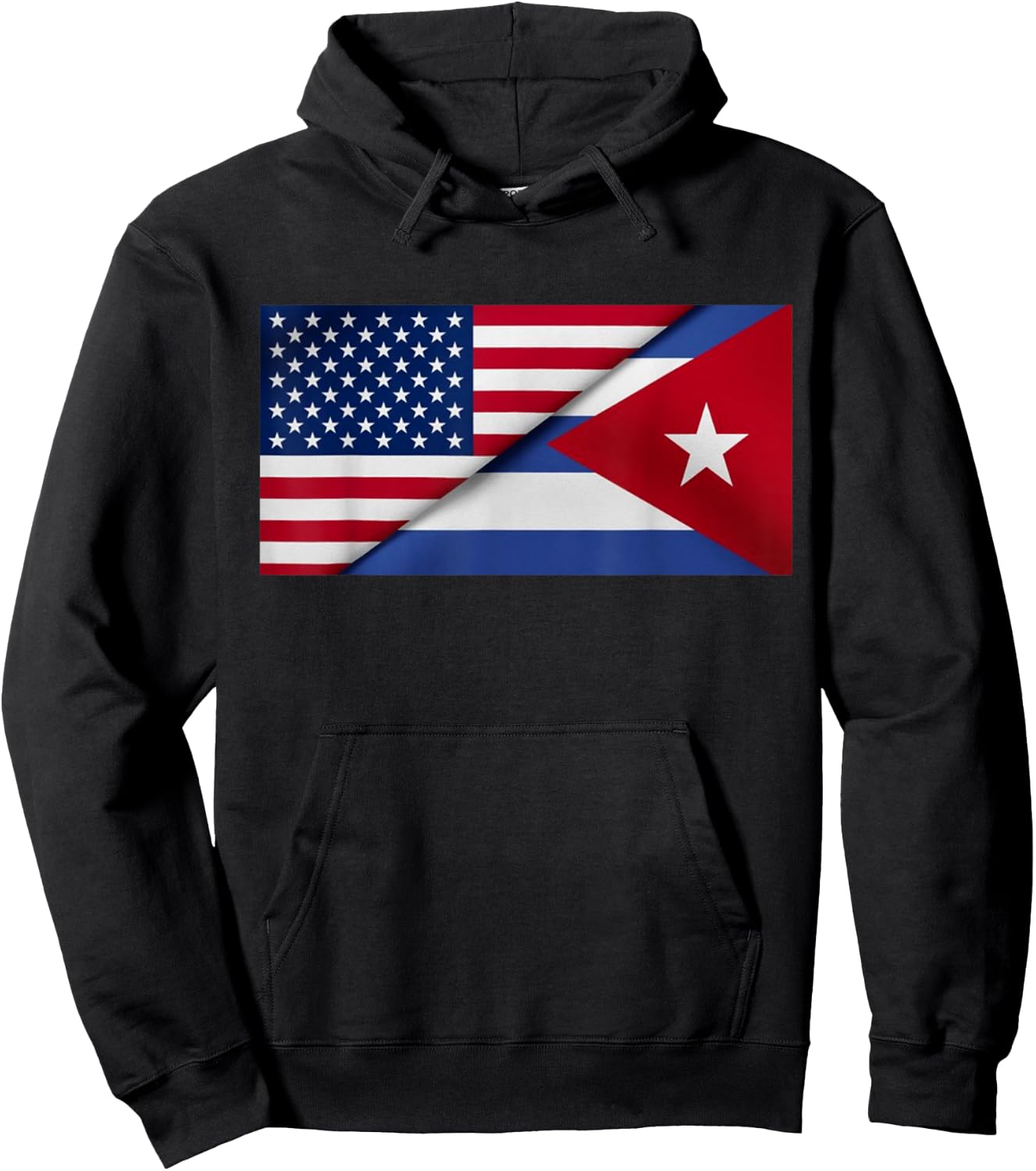 Patria y Vida, Cuban and American Patriotic Flags together. Women Kids Men Hoodie - Hoodie | Black
