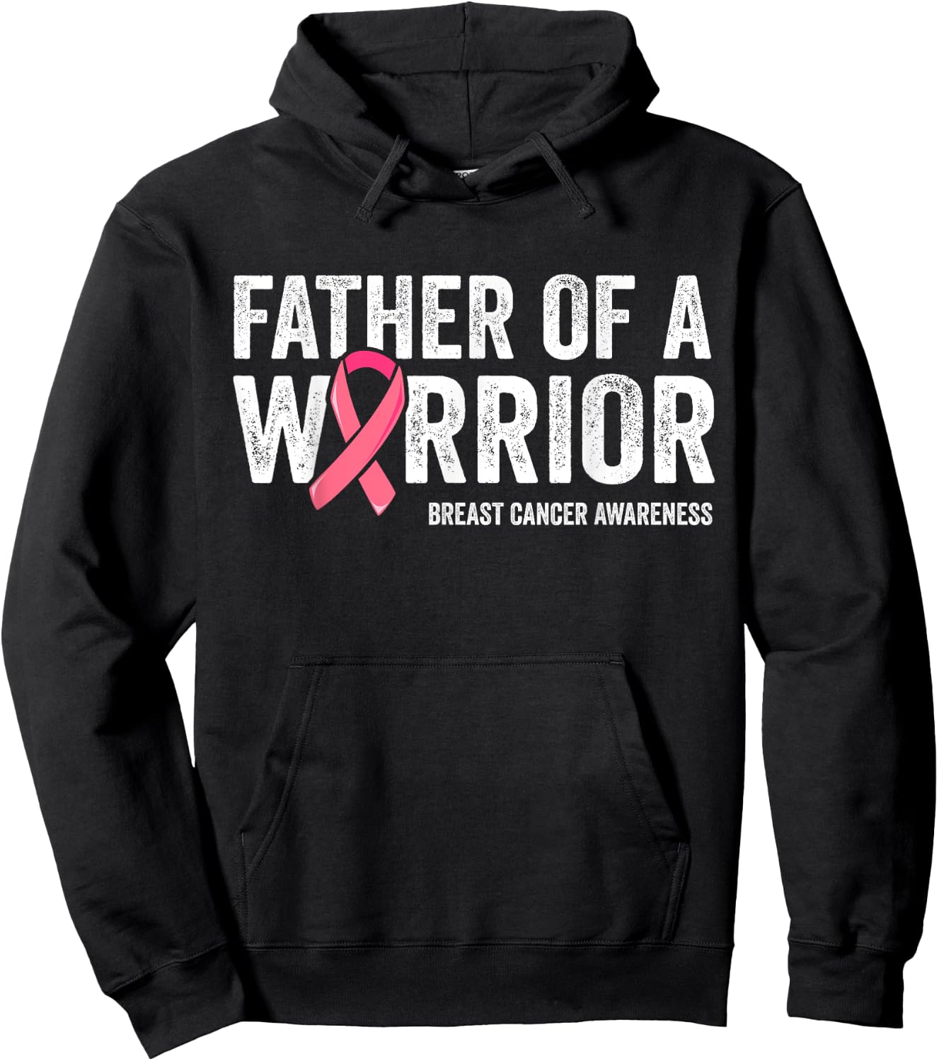 Father Of A Warrior Shirt, Father Breast Cancer Dad Hoodie - Hoodie | Black