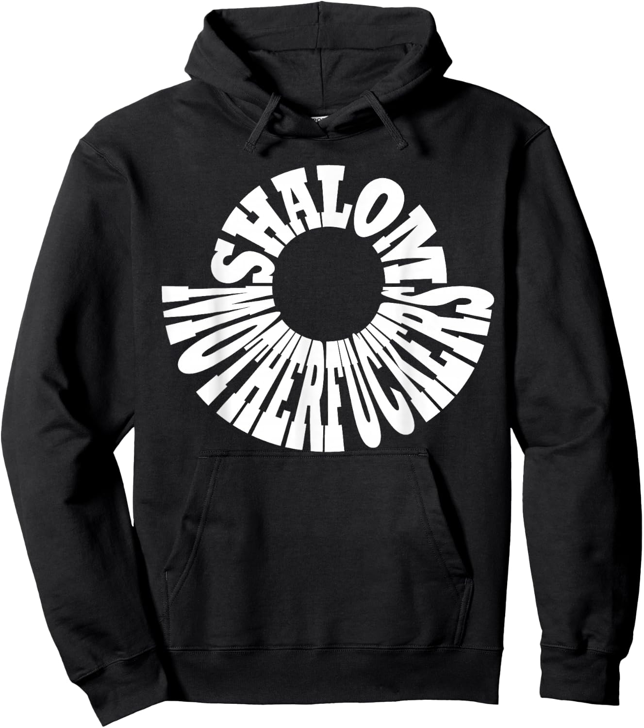 Funny Jewish Kosher Shirt Shalom Motherfucker Hoodie - Hoodie | Black