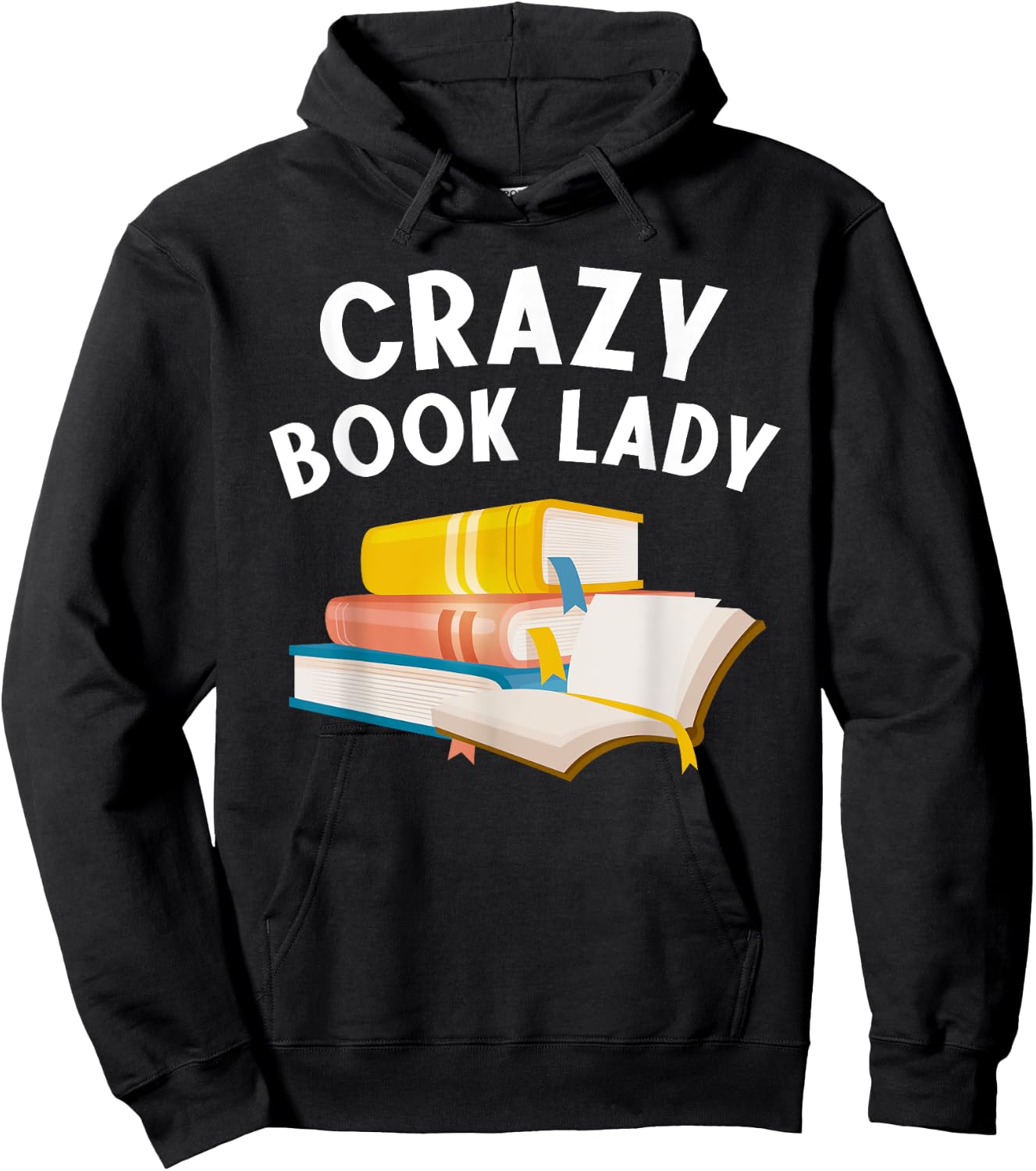 Funny Book Design Women Girls Book Lover Bookworm Librarian Hoodie - Hoodie | Black