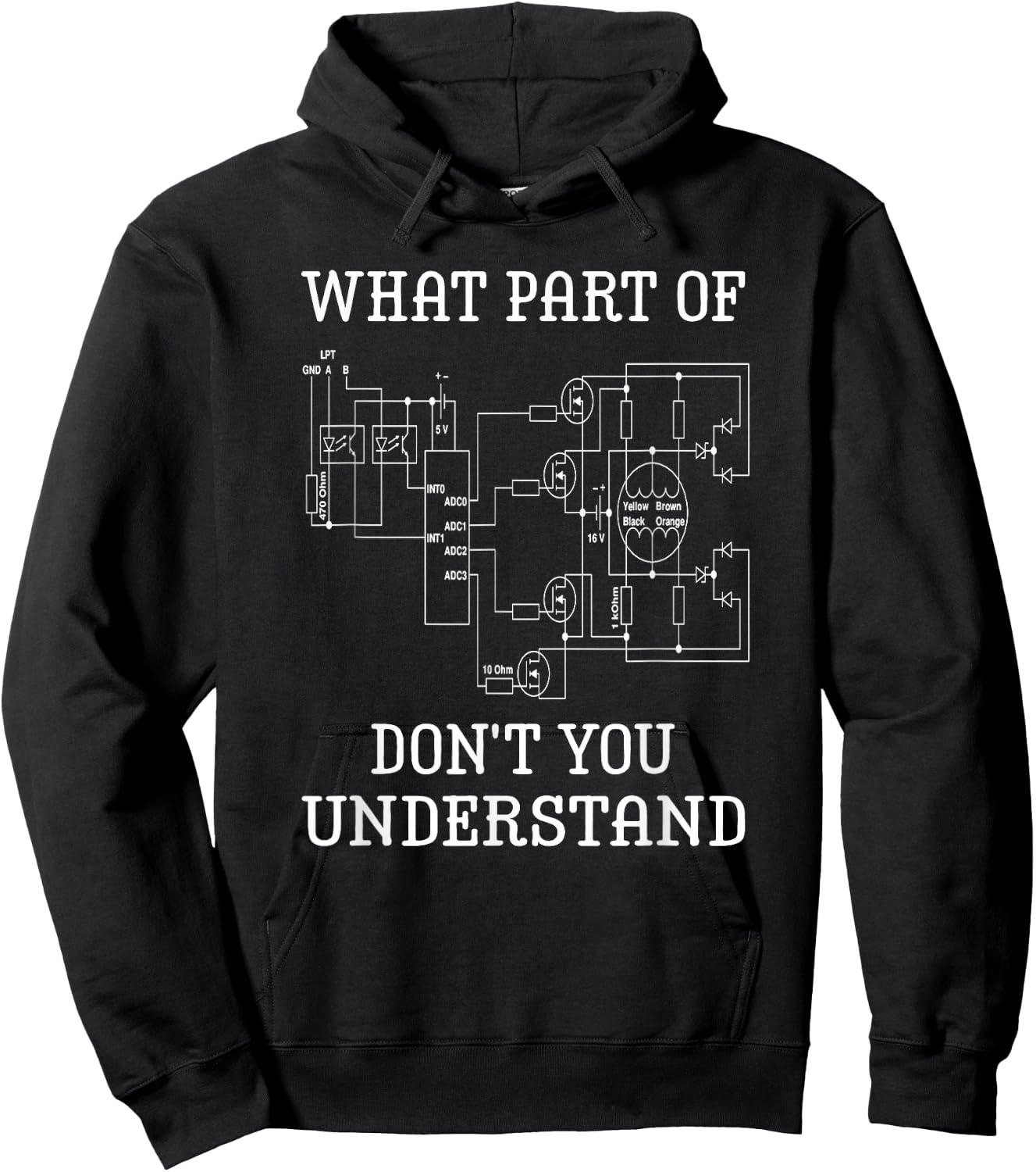 What Part Of Don't You Understand Engineer Electrical Man Hoodie - Hoodie | Black