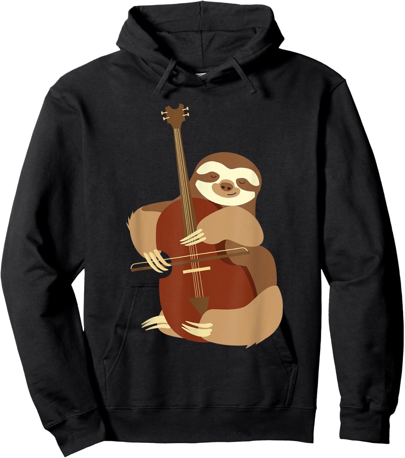 Sloth Cello Player Cellist Musician Classical Music Hoodie - Hoodie | Black